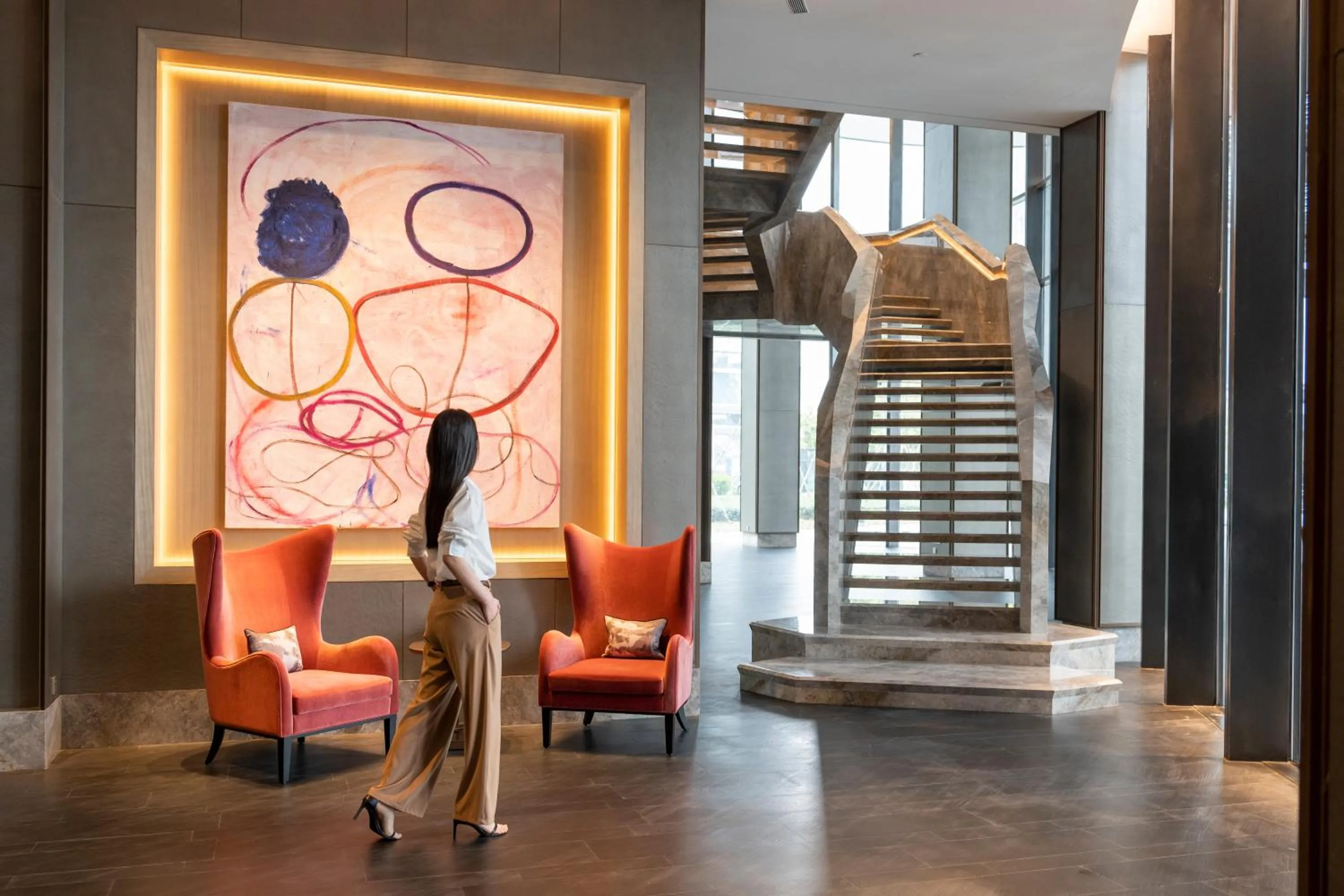 Lobby or reception in MGM Shanghai West Bund