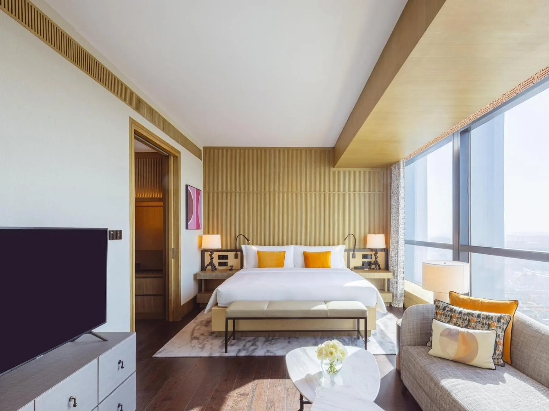 Photo of the whole room, Bed in MGM Shanghai West Bund