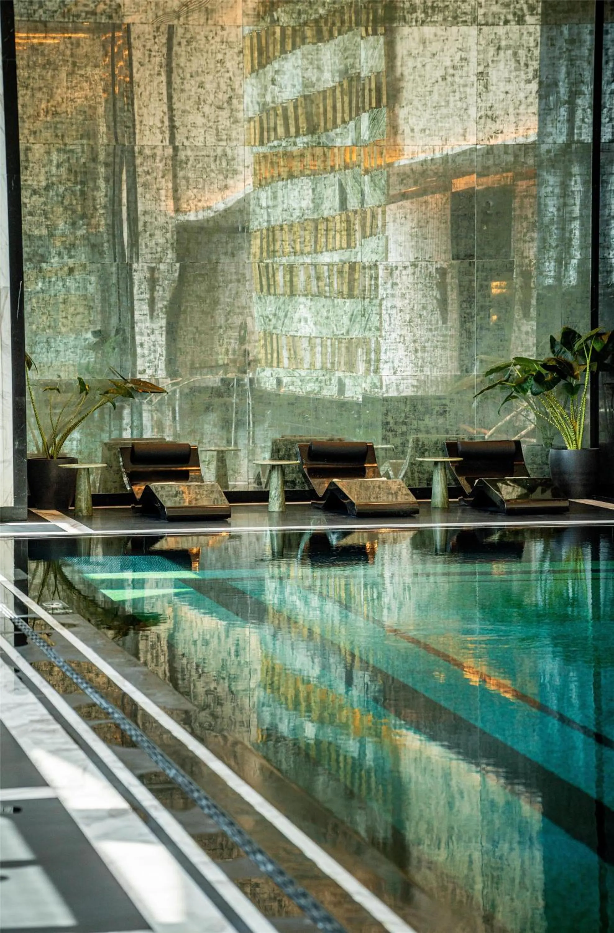 Pool view in Waldorf Astoria Doha West Bay