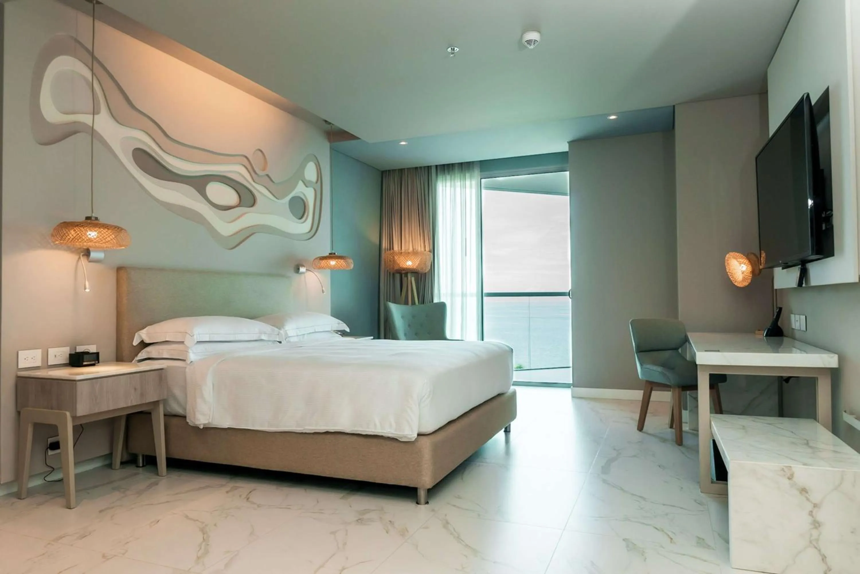 Bedroom, Bed in Hilton Santa Marta