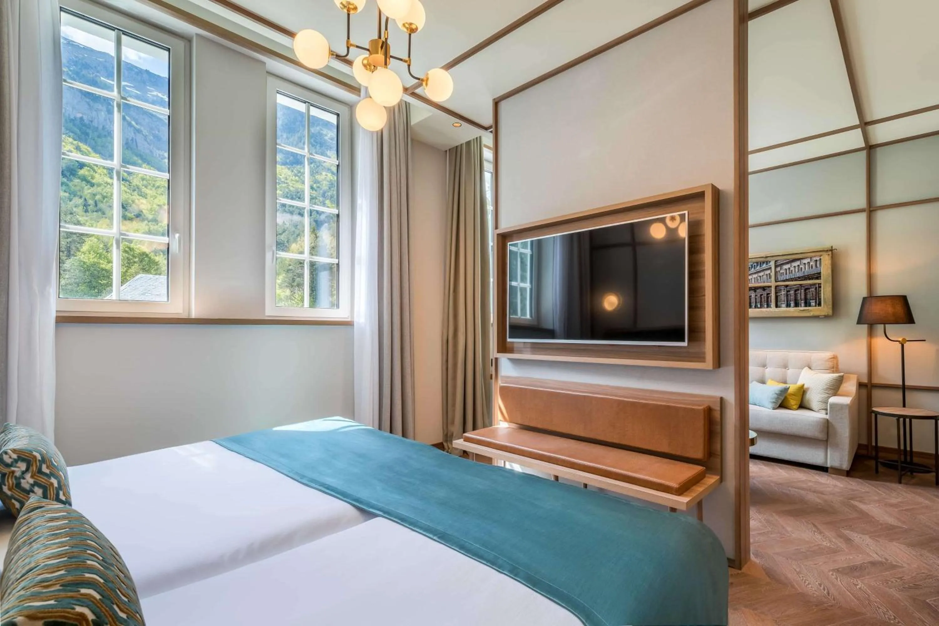 Photo of the whole room, Bed in Canfranc Estación, a Royal Hideaway Hotel - Gran Lujo