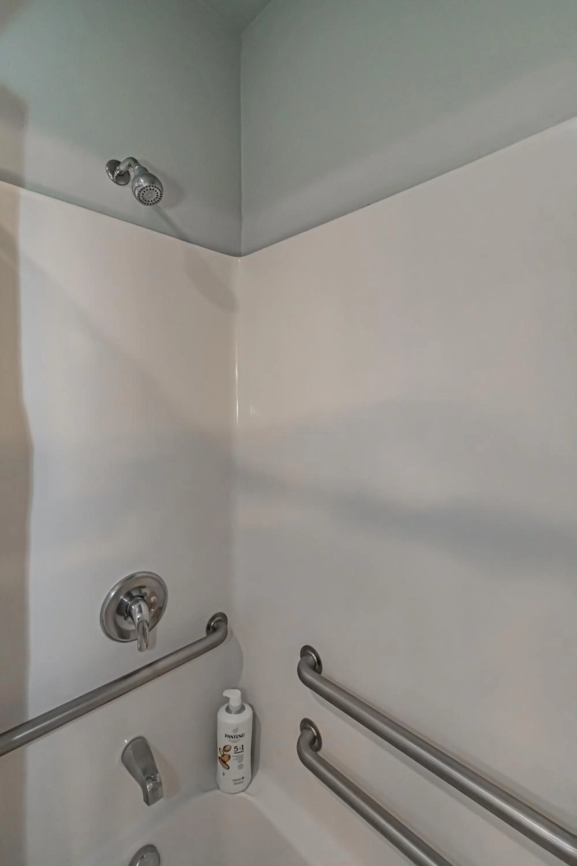 Shower in Bringham's Mill Apartments Perfect for Groups Full Kitchen Gym and Free Parking