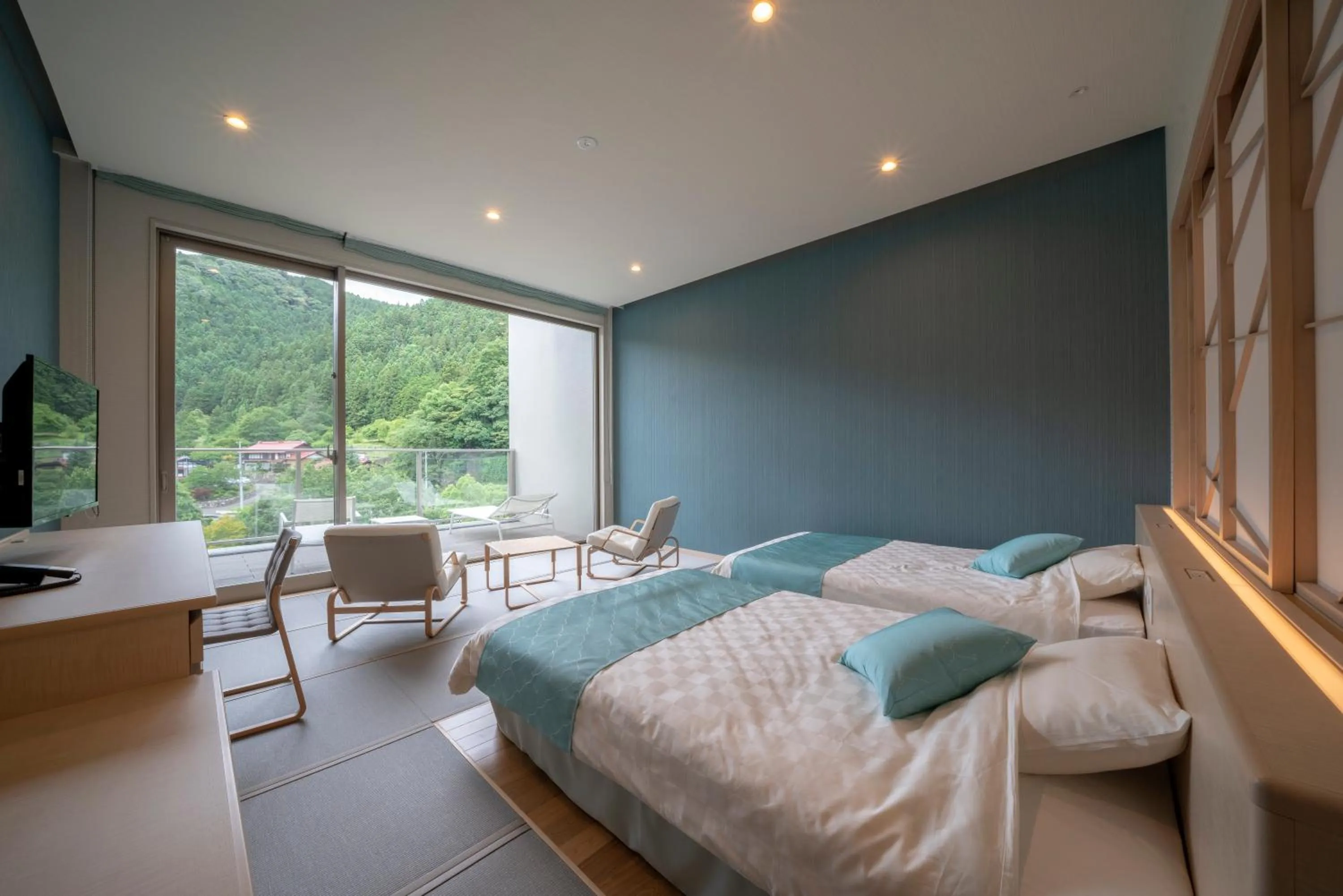 Bed in Kyukamura Oku-Musashi