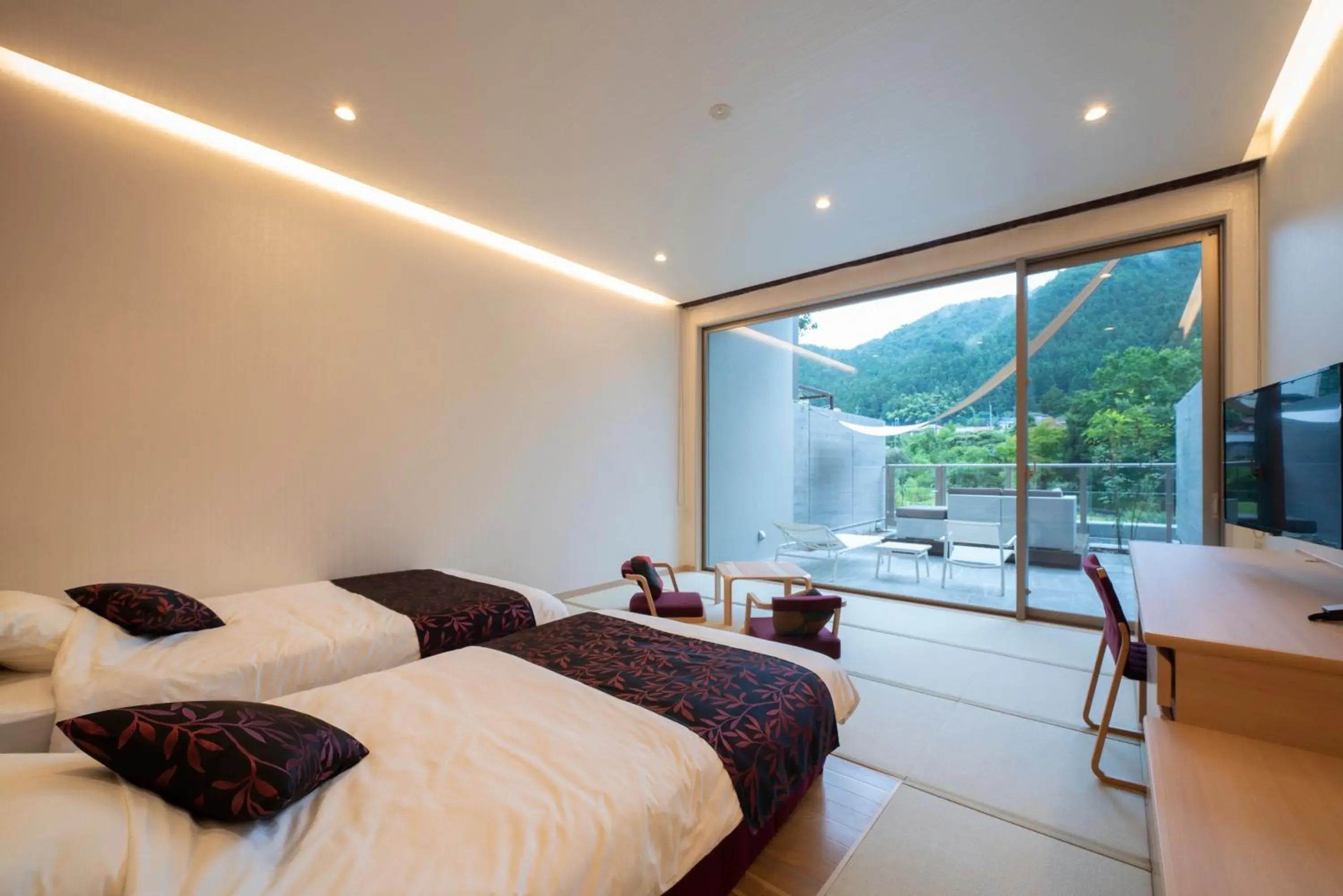 Twin Room with Balcony - single occupancy - 1st Floor - New Building - Non Smoking in Kyukamura Oku-Musashi Twin Room with Balcony - single occupancy - 1st Floor - New Building - Non Smoking in Kyukamura Oku-Musashi