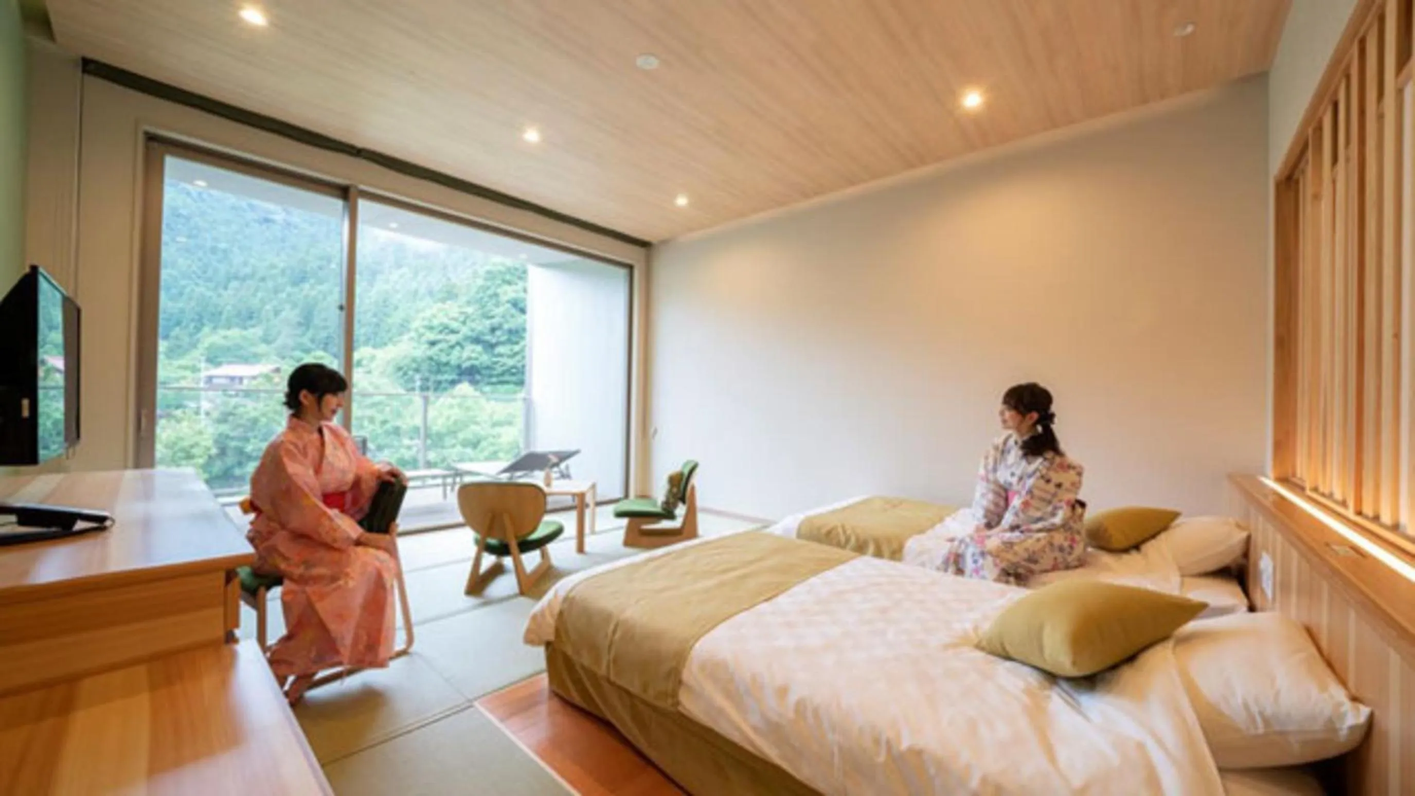 Bed in Kyukamura Oku-Musashi