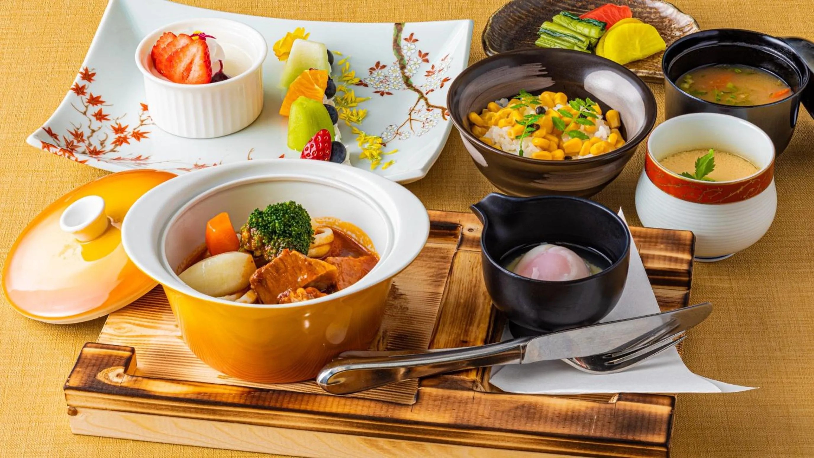 Food and drinks in Kyukamura Retreat-Azumino-Hotel