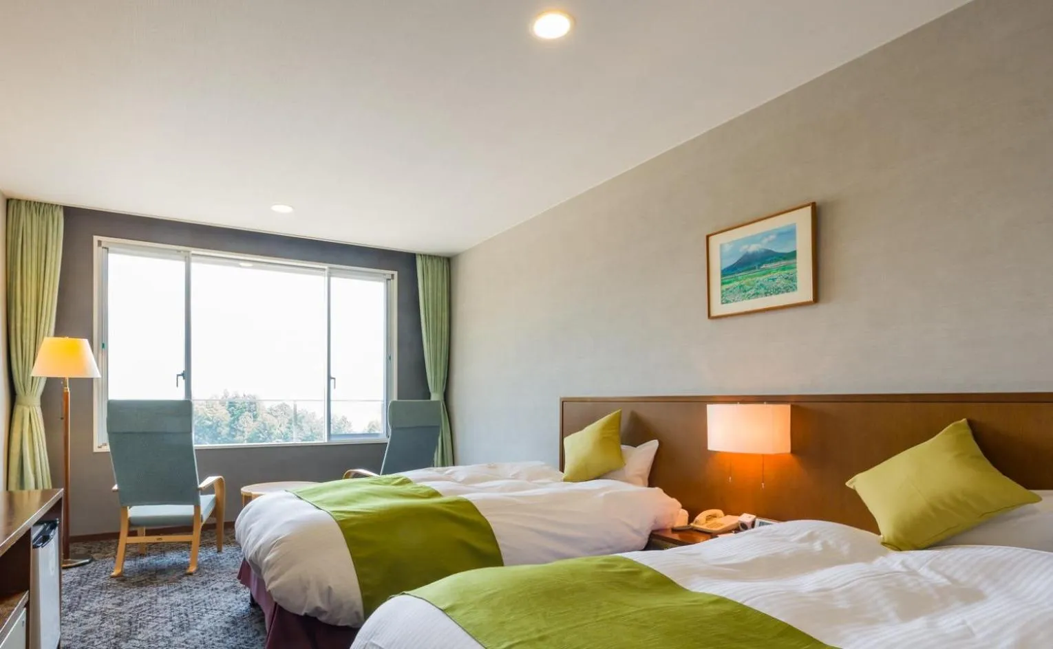 Bed in Kyukamura Fuji