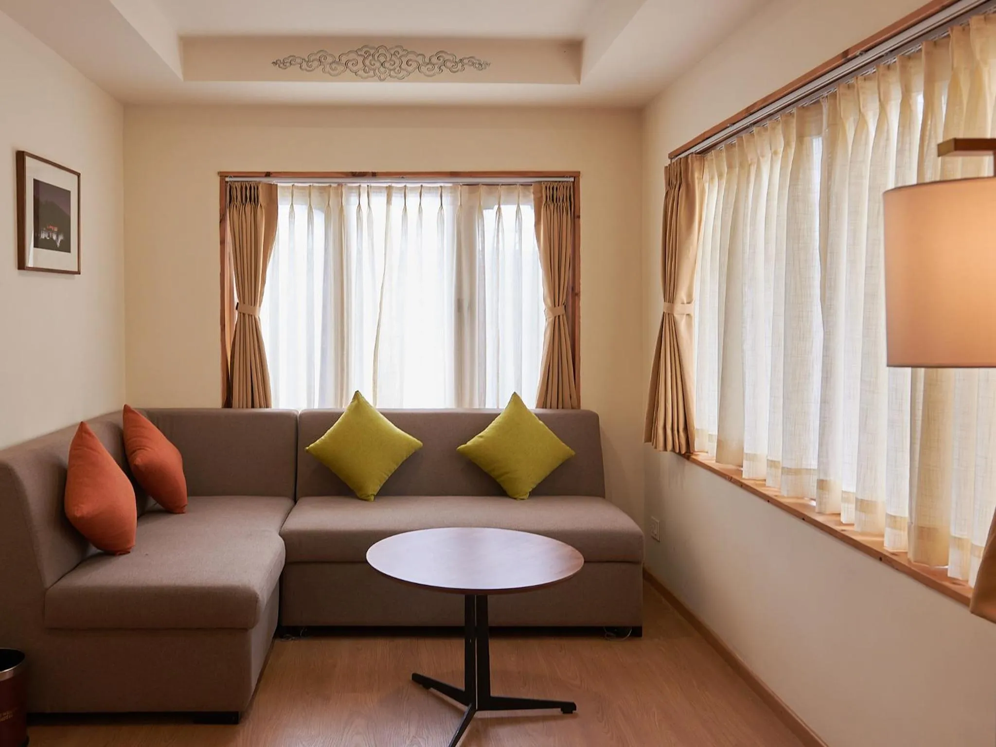 Living room in The Willows Hotel, Bhutan
