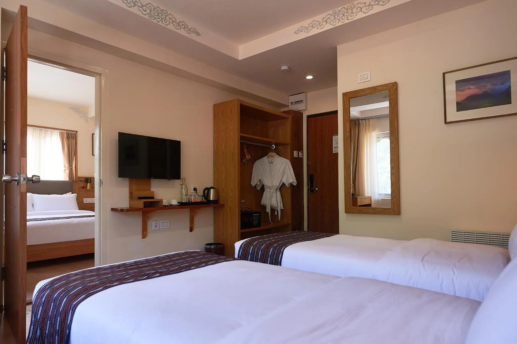 Bed in The Willows Hotel, Bhutan