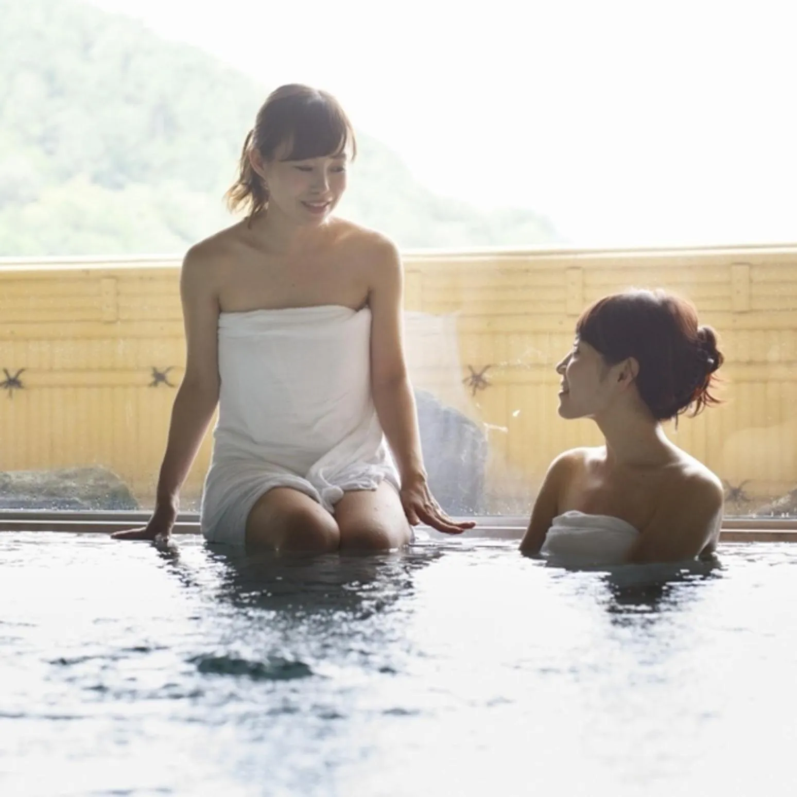 Open Air Bath in Kyukamura Ohmi-Hachiman