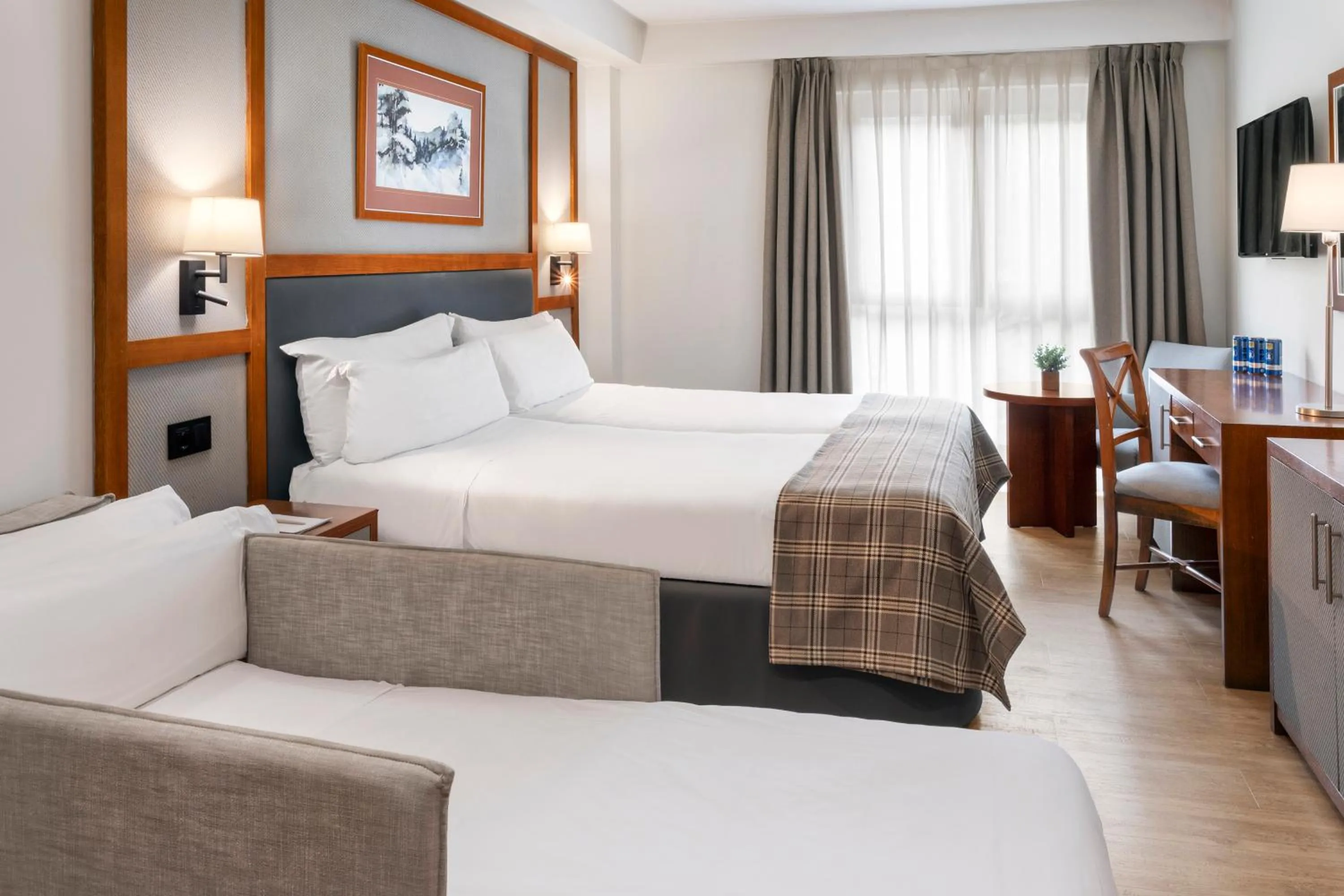 Bed in Hotel Vielha Val d'Aran, Affiliated by Meliá