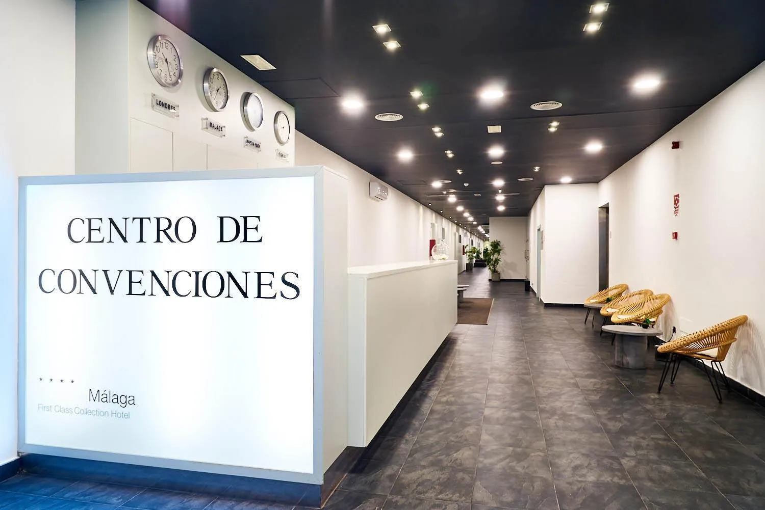 Lobby or reception in Eurostars Málaga