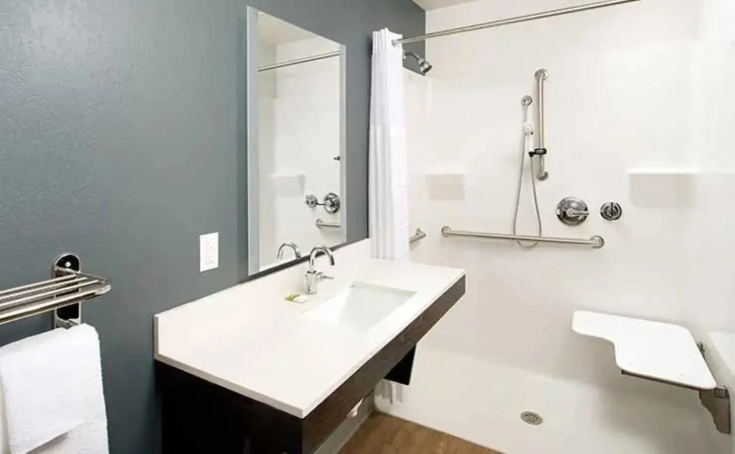 Bathroom in WoodSpring Suites Austin Central