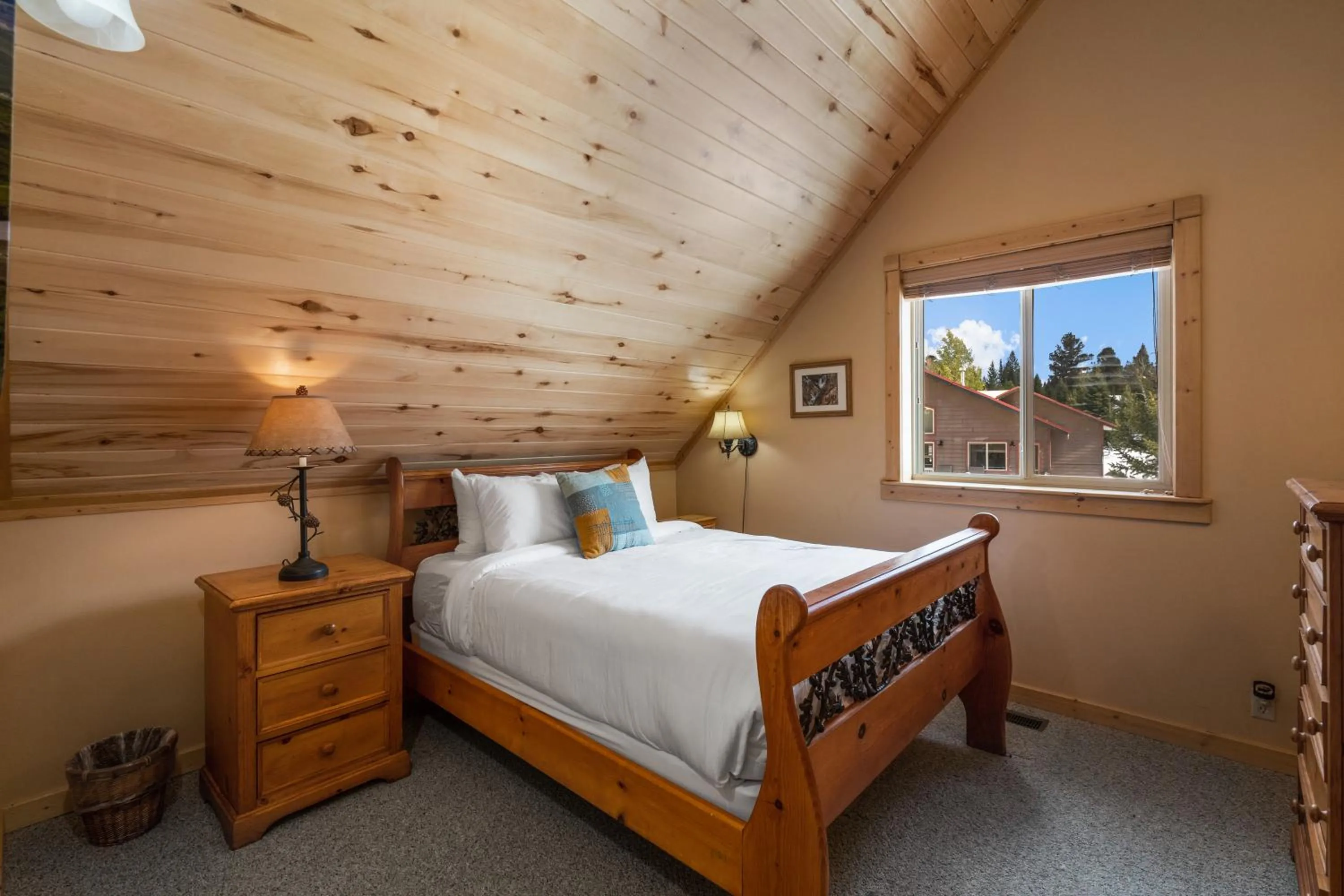 Bed in Mule Deer Cabin