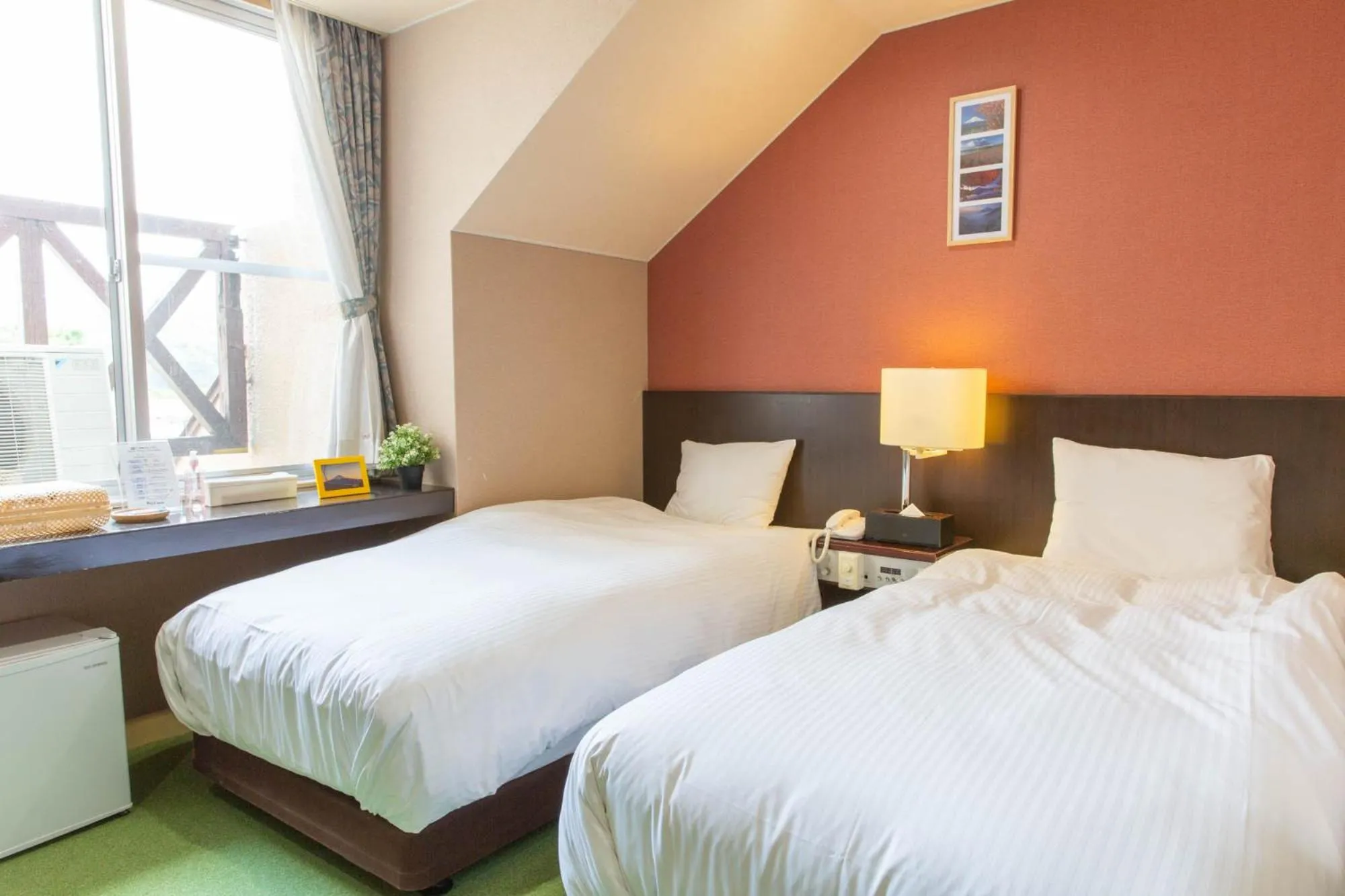 Bed in Kawaguchiko Park Hotel