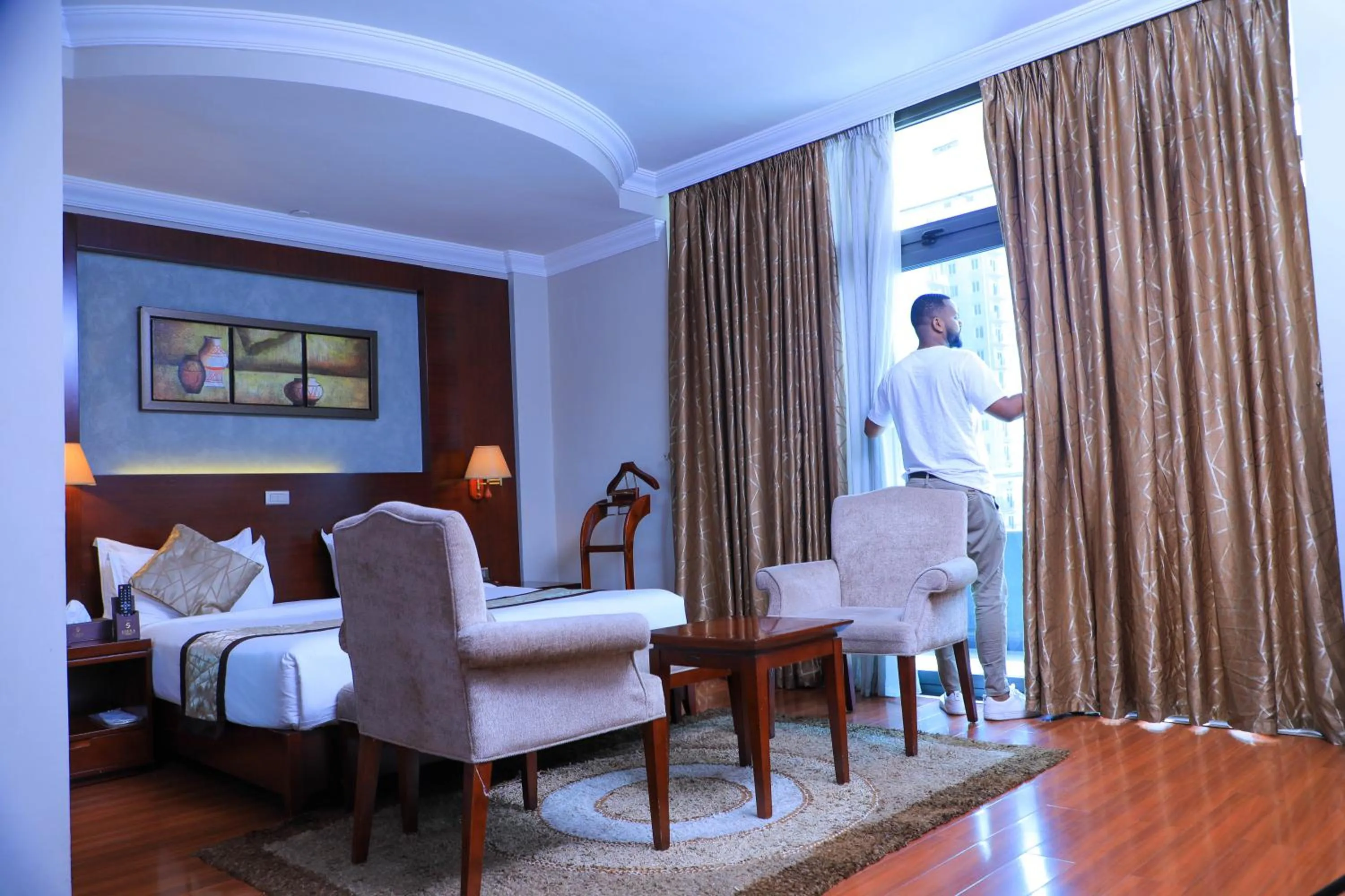 Bed in Sidra International Hotel