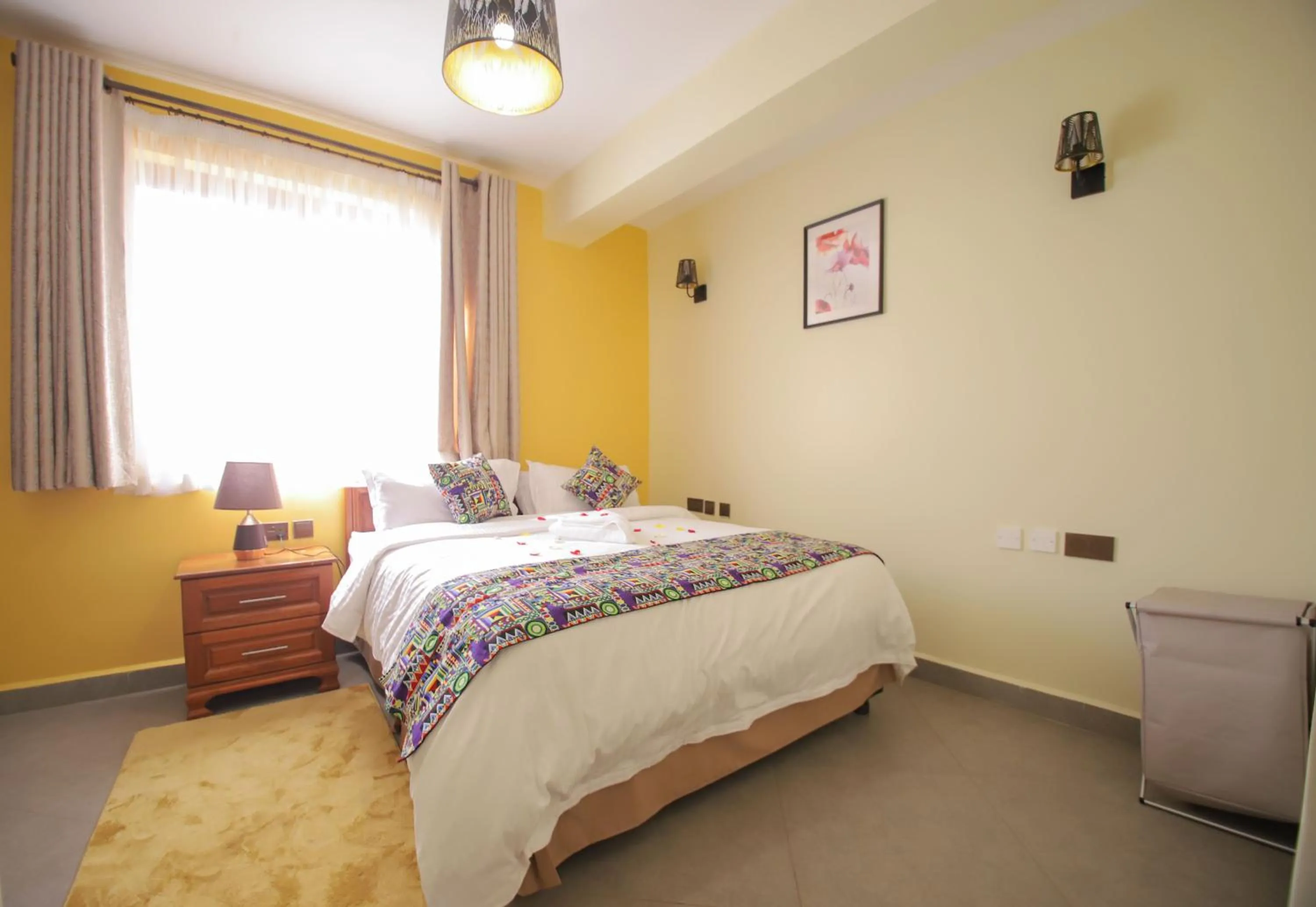 Bed in Lantern Serviced Apartments