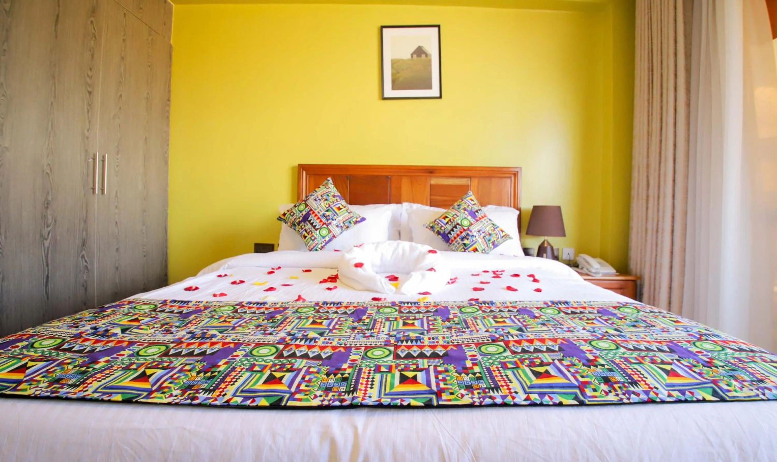 Bed in Lantern Serviced Apartments