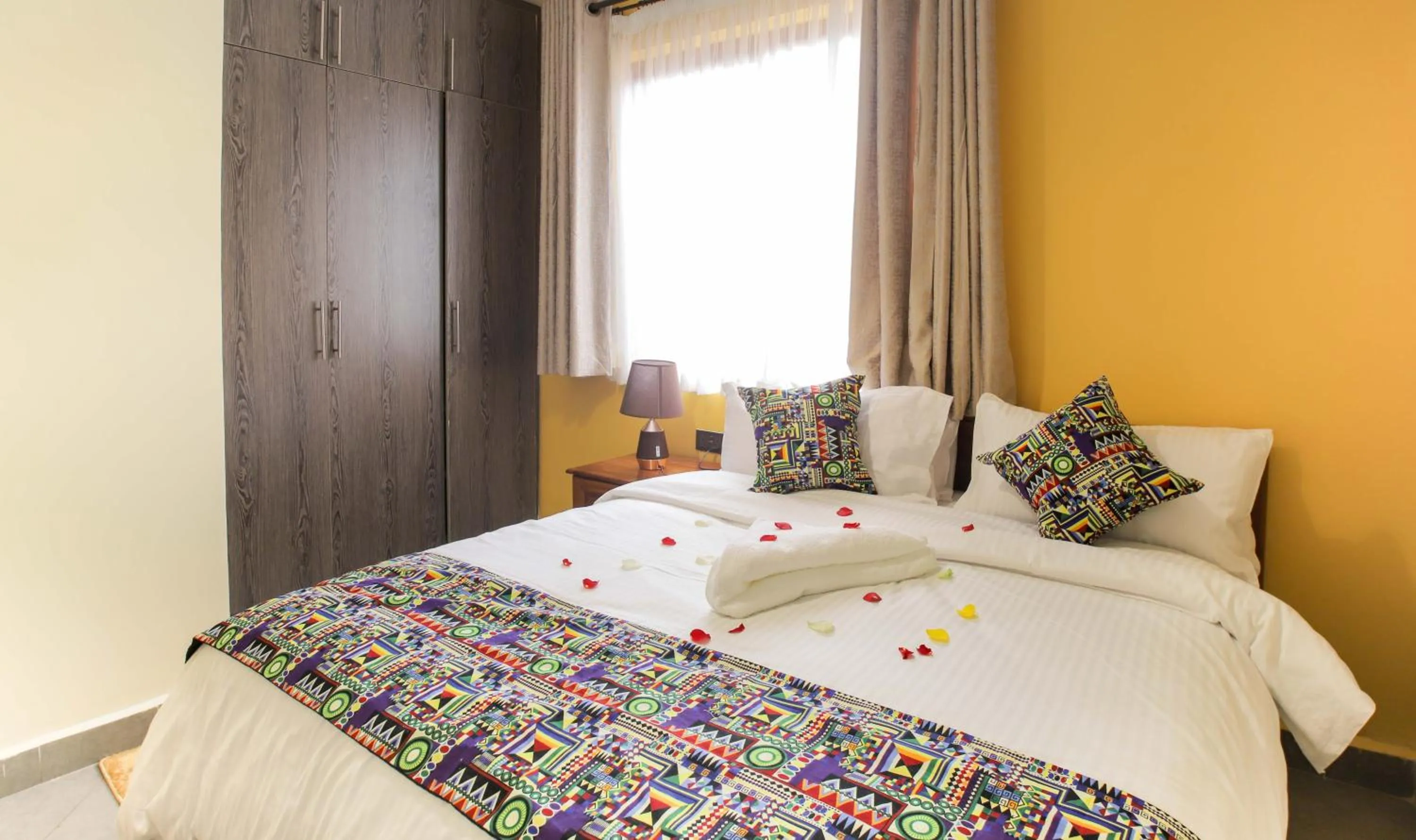 Bed in Lantern Serviced Apartments