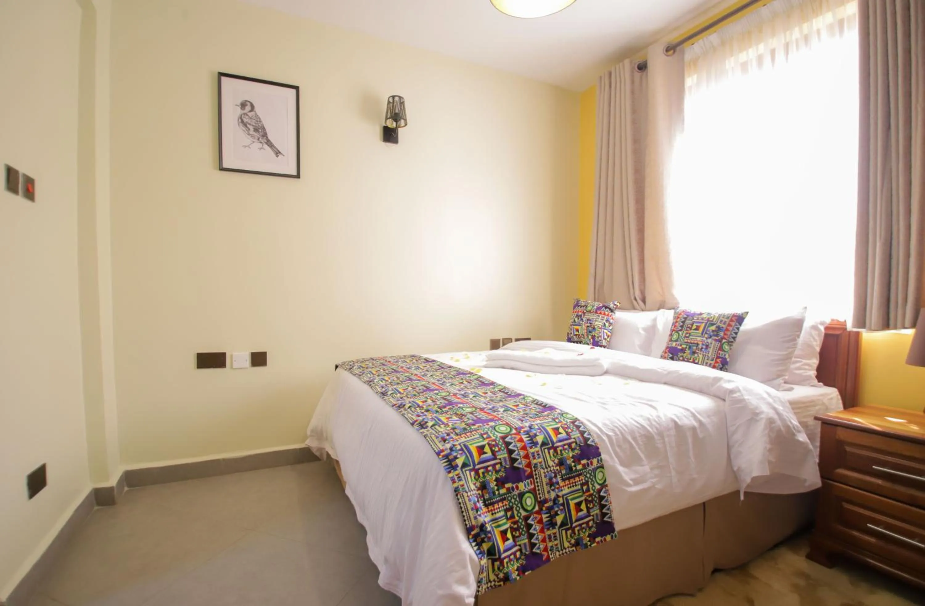 Bed in Lantern Serviced Apartments