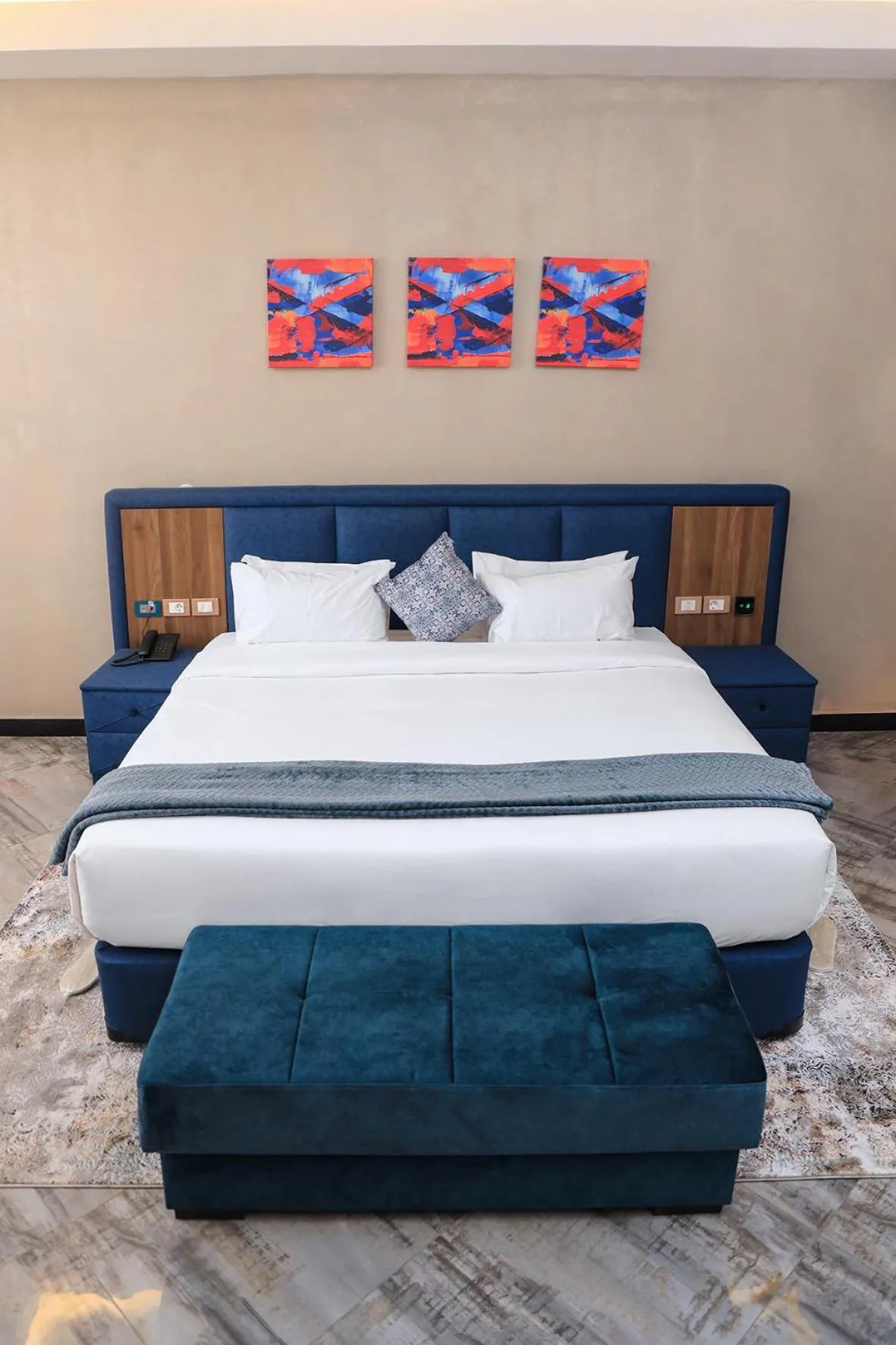 Bed in South Gate Hotel Apartment