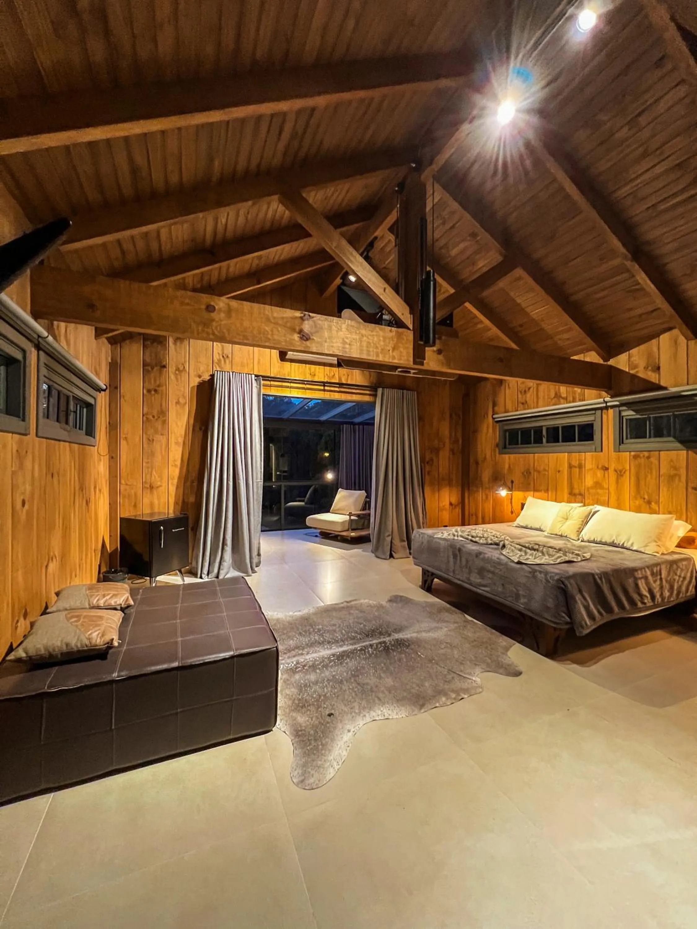 Bed in WoodStone Hotel Fazenda