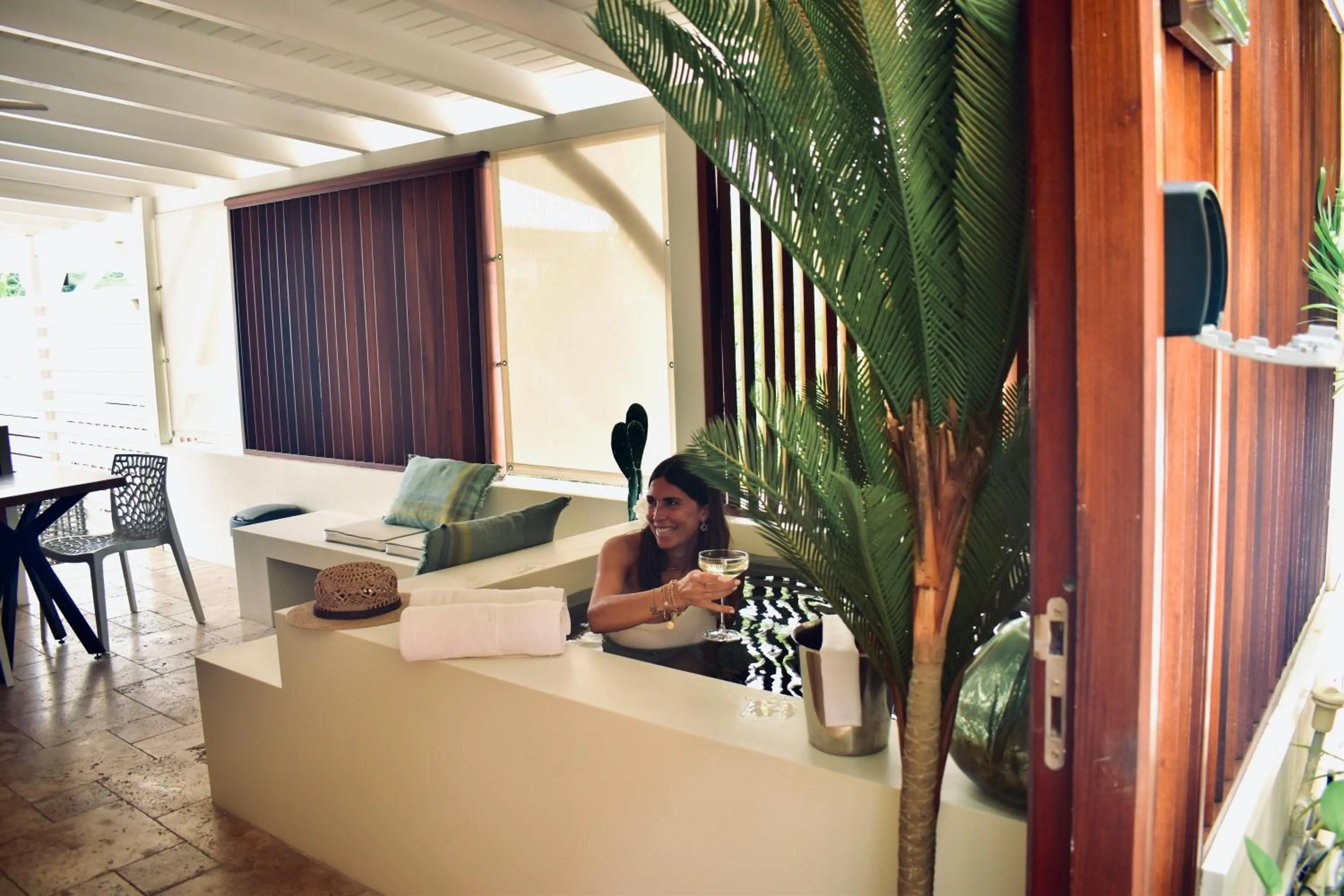 Open Air Bath in La Villa Hibiscus, Saint Martin