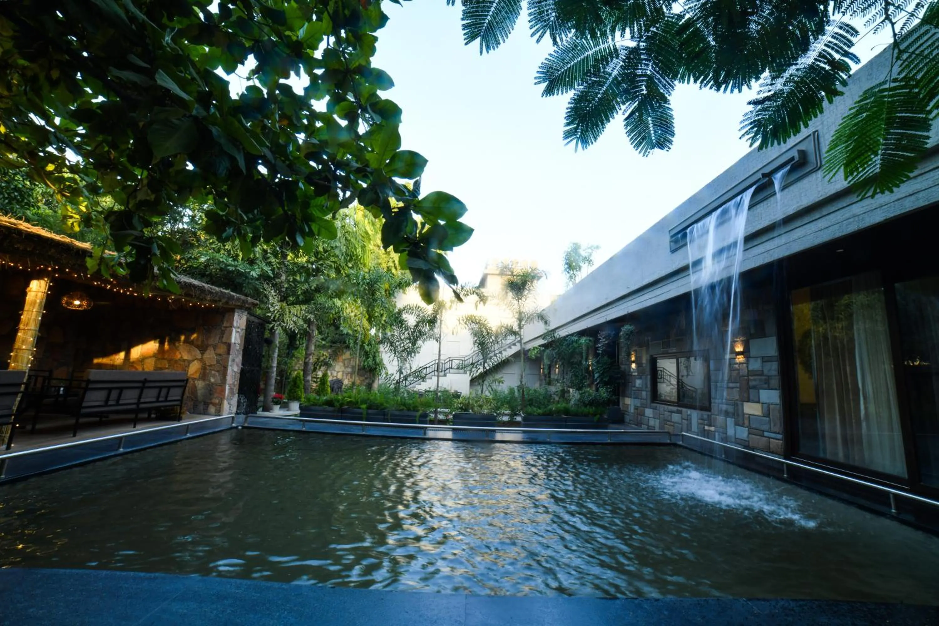 Swimming pool in The Out House Pushkar