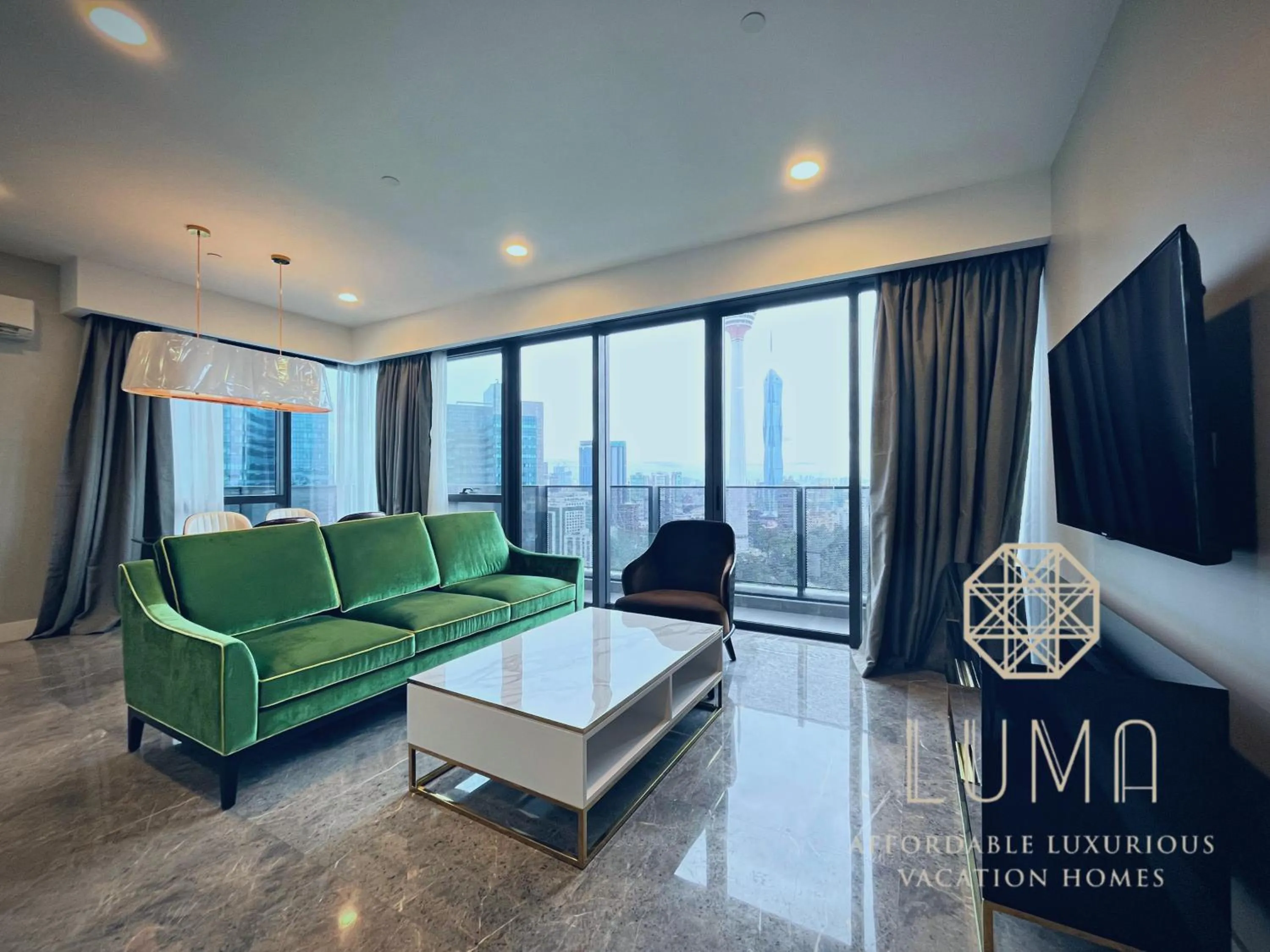 Living room in The Platinum 2 Kuala Lumpur by LUMA
