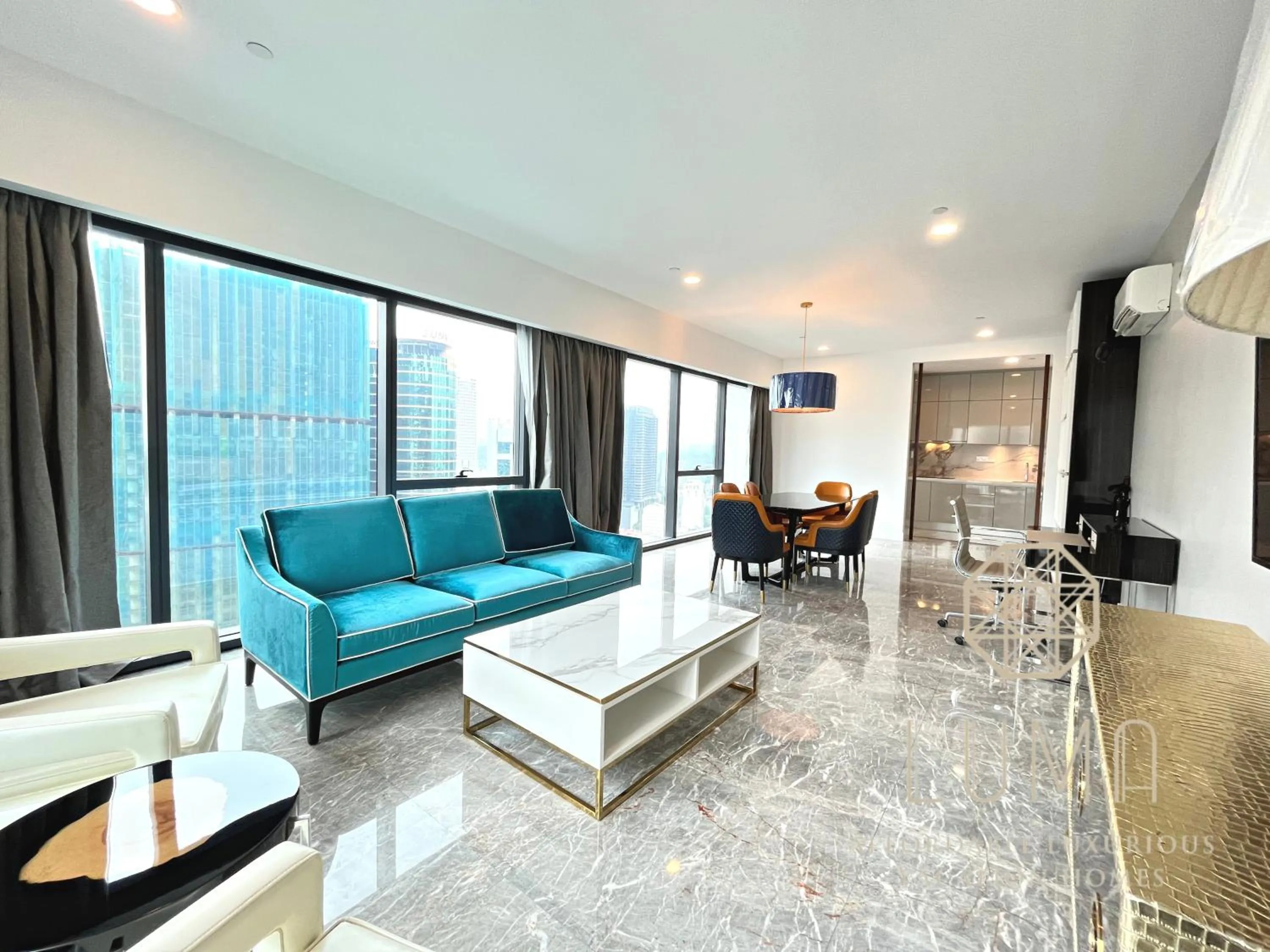 Living room in The Platinum 2 Kuala Lumpur by LUMA