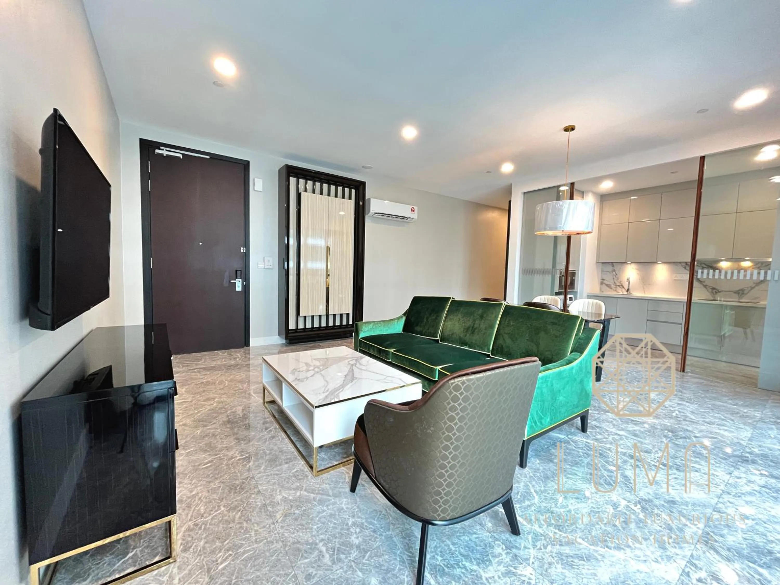 Living room in The Platinum 2 Kuala Lumpur by LUMA