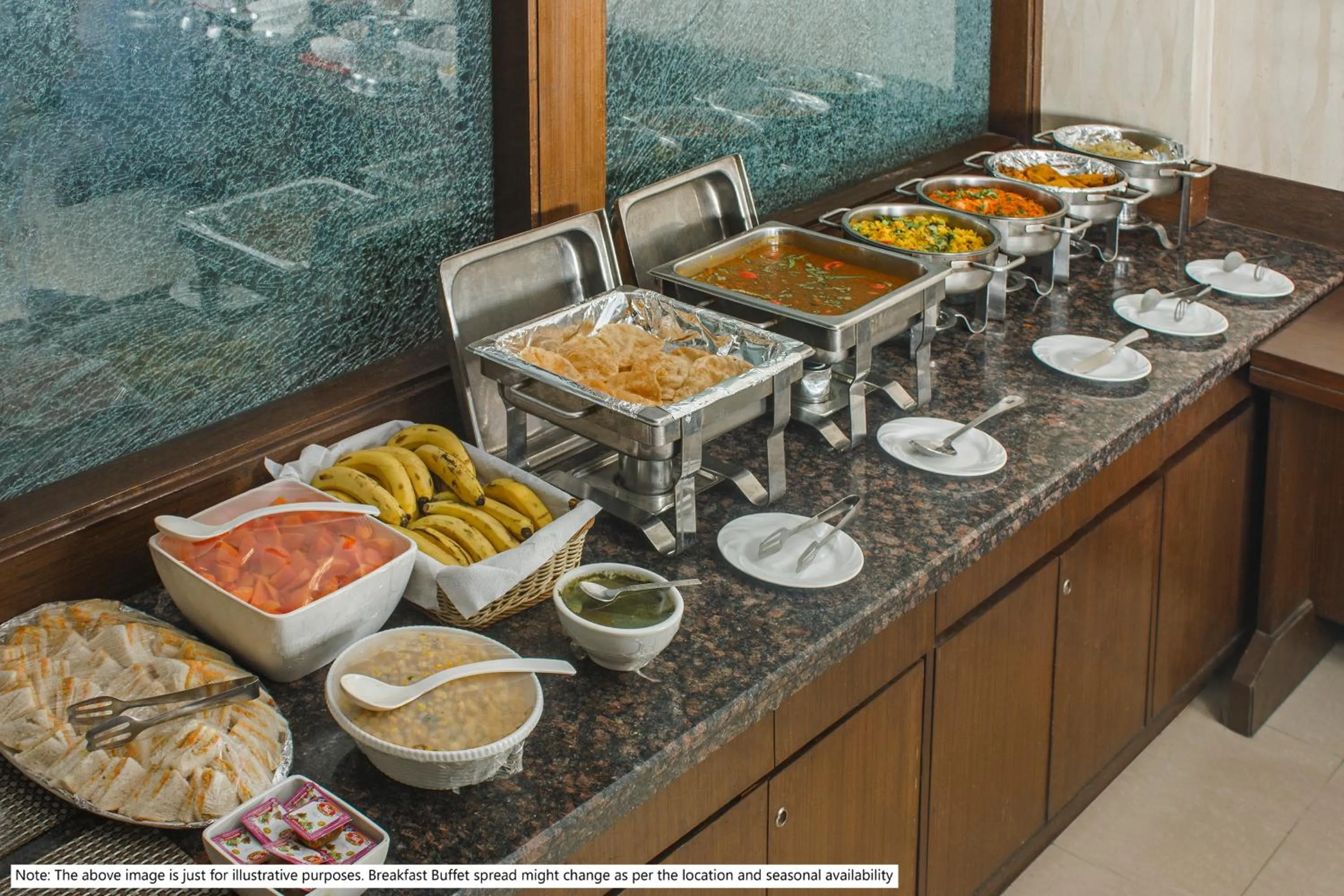 Buffet breakfast in Treebo Premium Vahada 7 Minutes Drive From Ambalapuzha Sree Krishna Swamy Temple