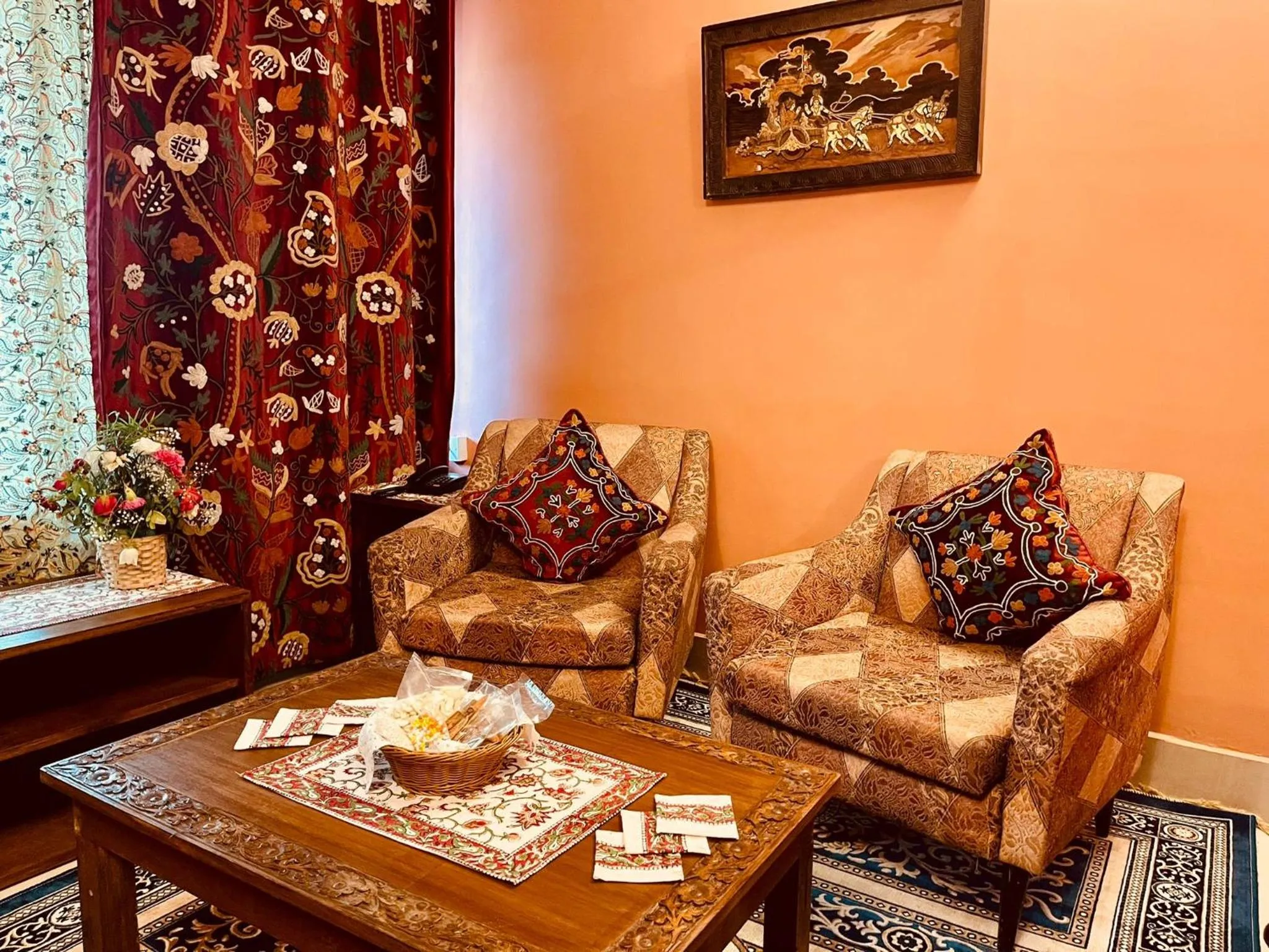 Decorative detail in Habba Kadal Kashmiri Heritage Hotel & Hub