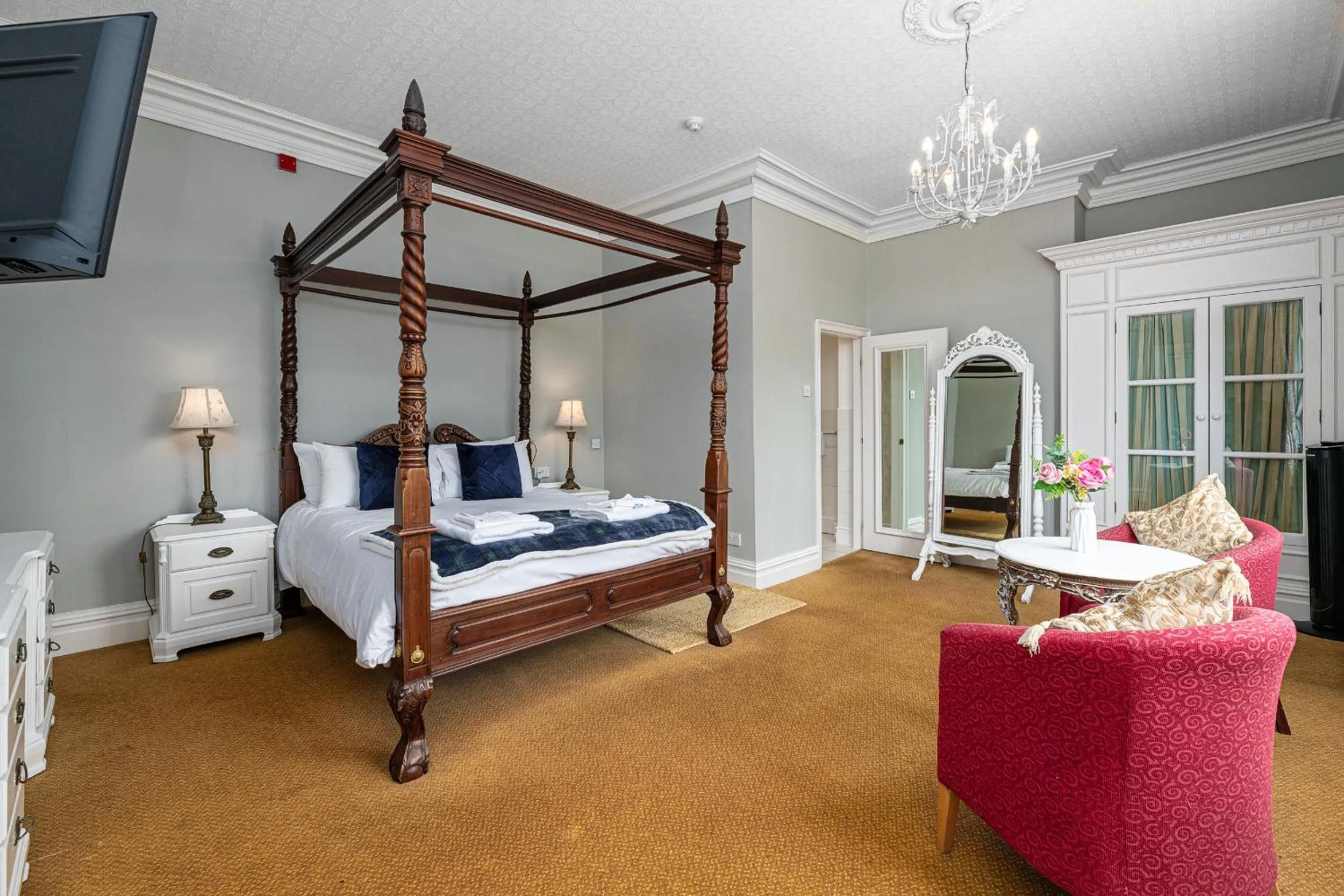 Bed in Northop Hall Country House Hotel