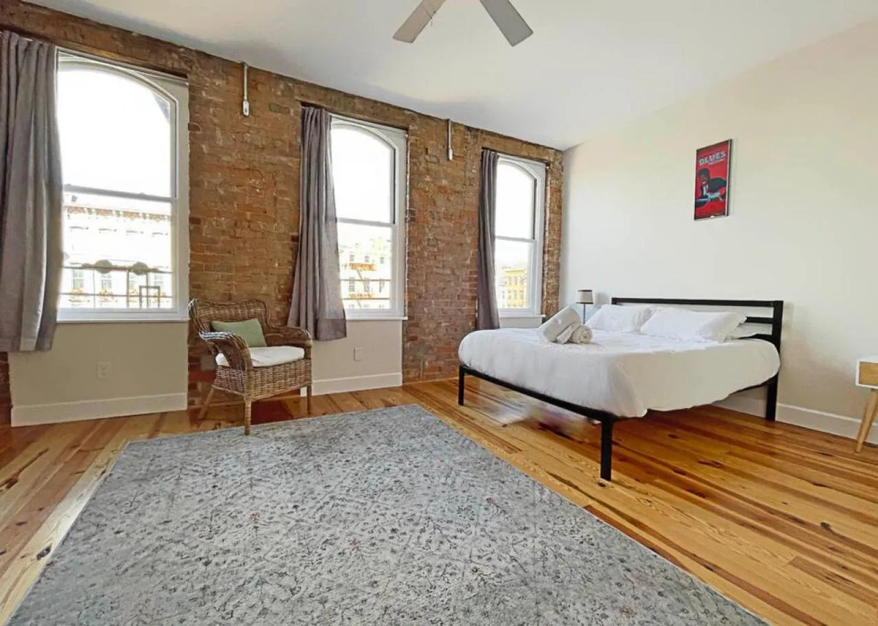 Bedroom, Bed in Luxury 4-Bedroom Retreat in the Heart of Over the Rhine