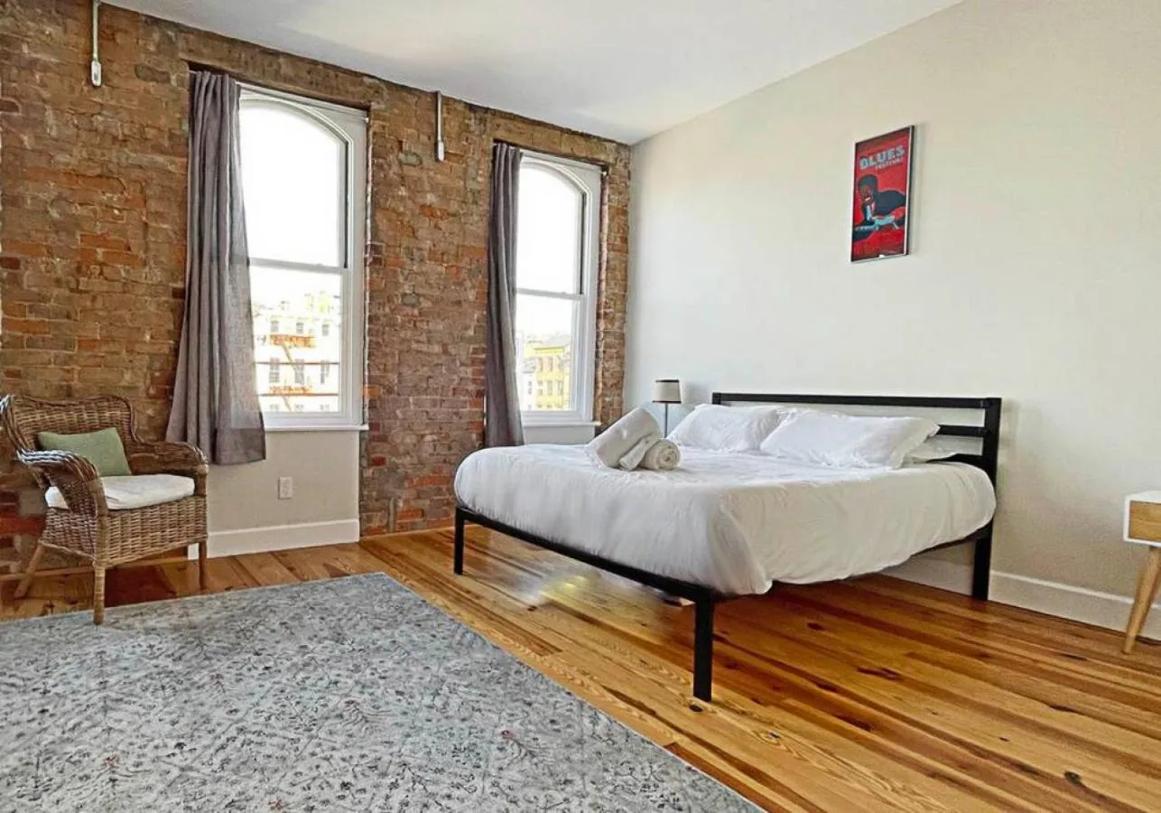 Bedroom, Bed in Luxury 4-Bedroom Retreat in the Heart of Over the Rhine