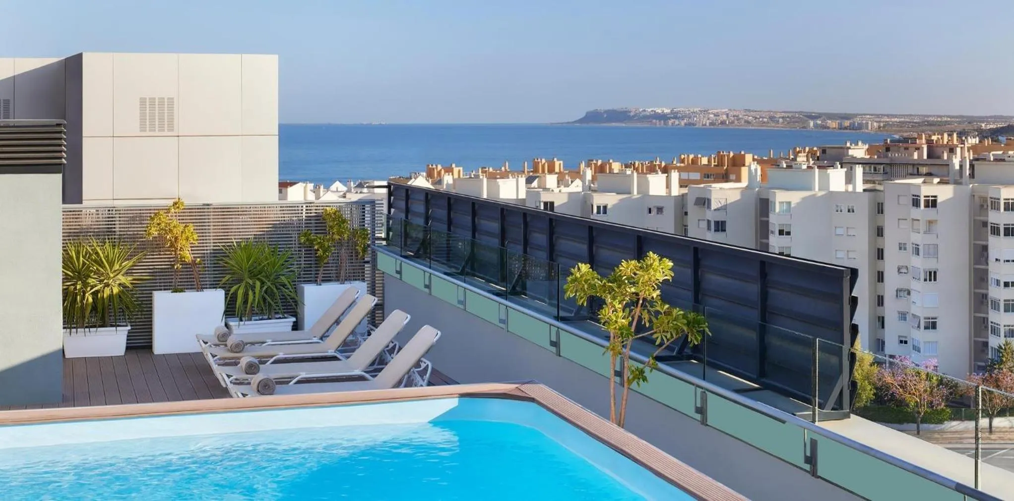 Pool view in NH Alicante