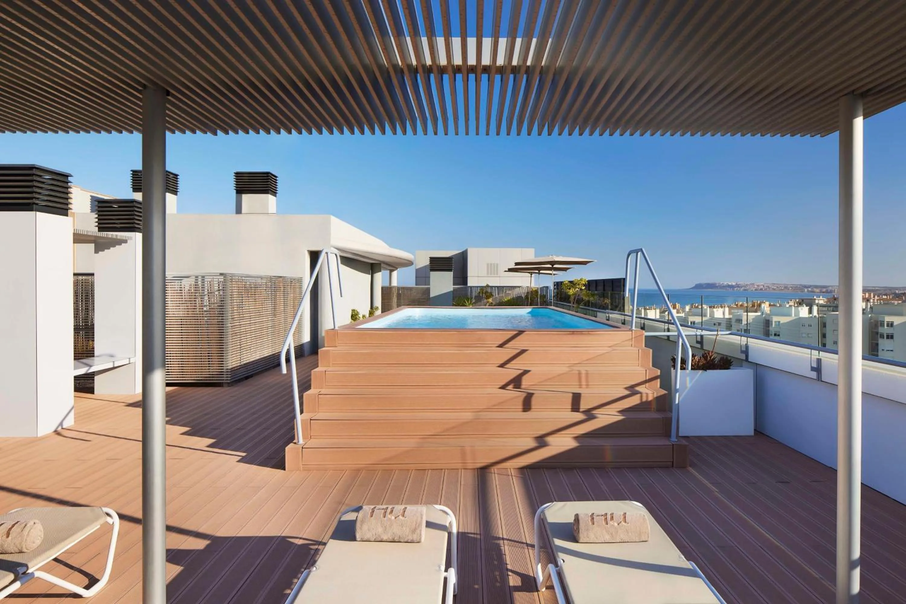 Pool view in NH Alicante