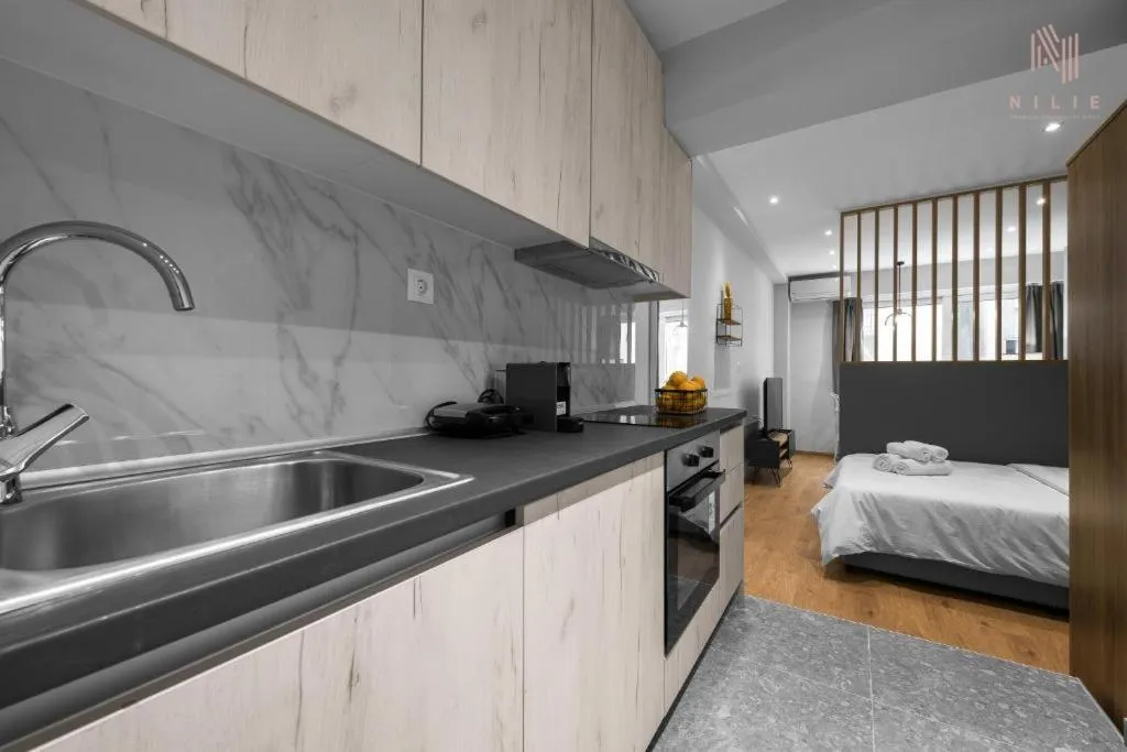 Kitchen or kitchenette, Bed in Big Apple, Nilie Hospitality MGMT