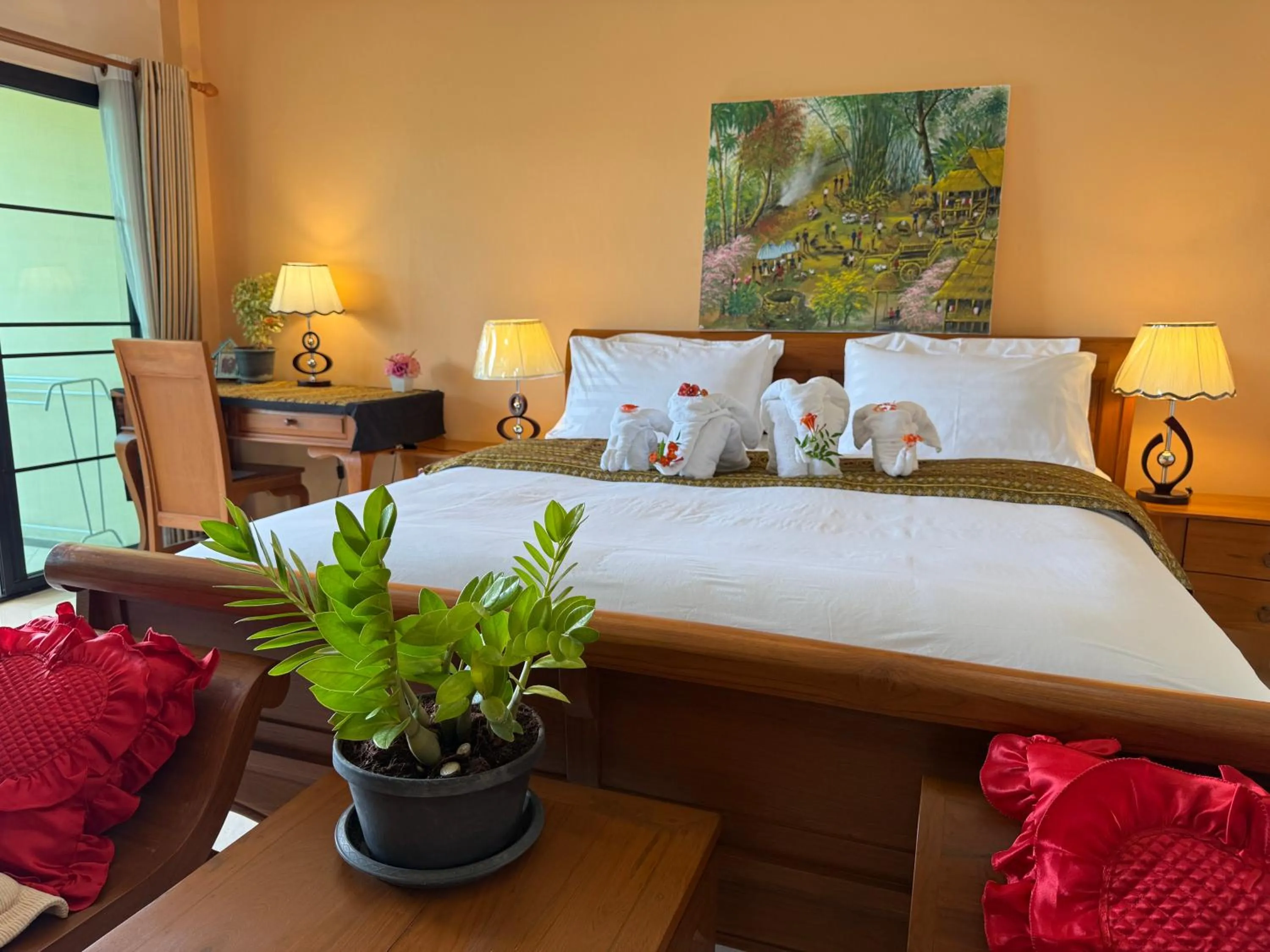 Bedroom, Bed in Laph Kham House