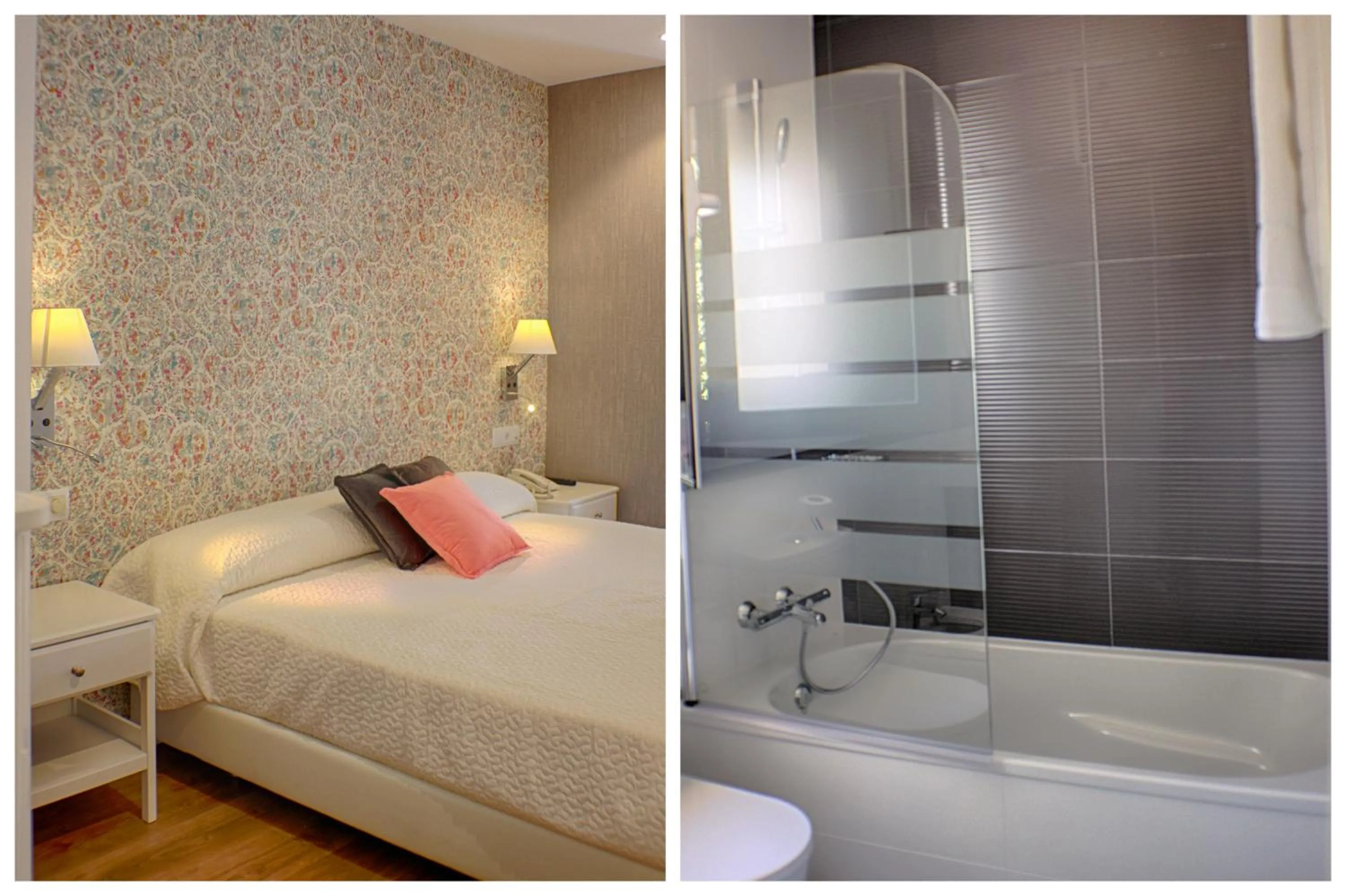 Bathroom, Bed in Hotel Malaga Picasso