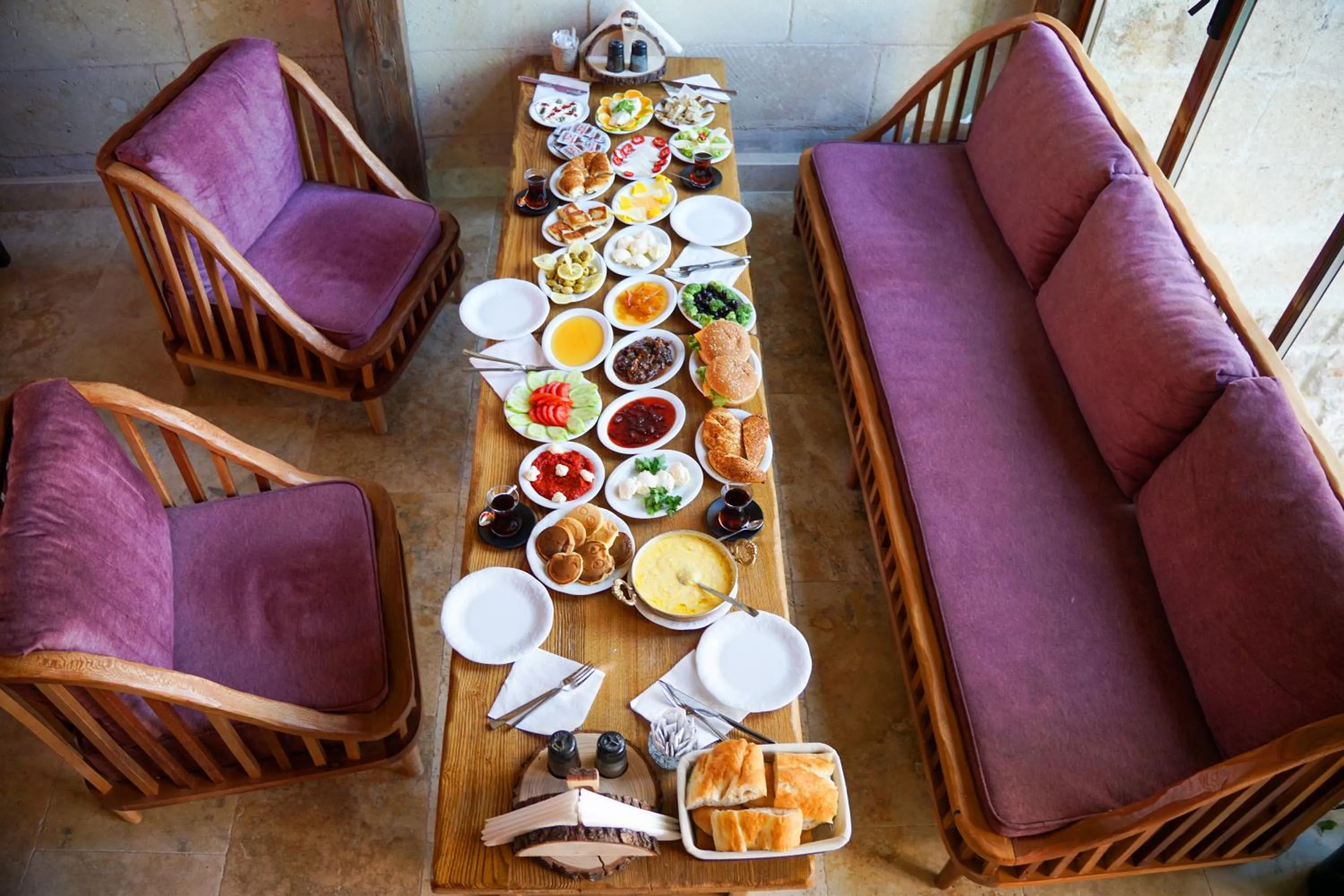 Continental breakfast in The Calypso Cave