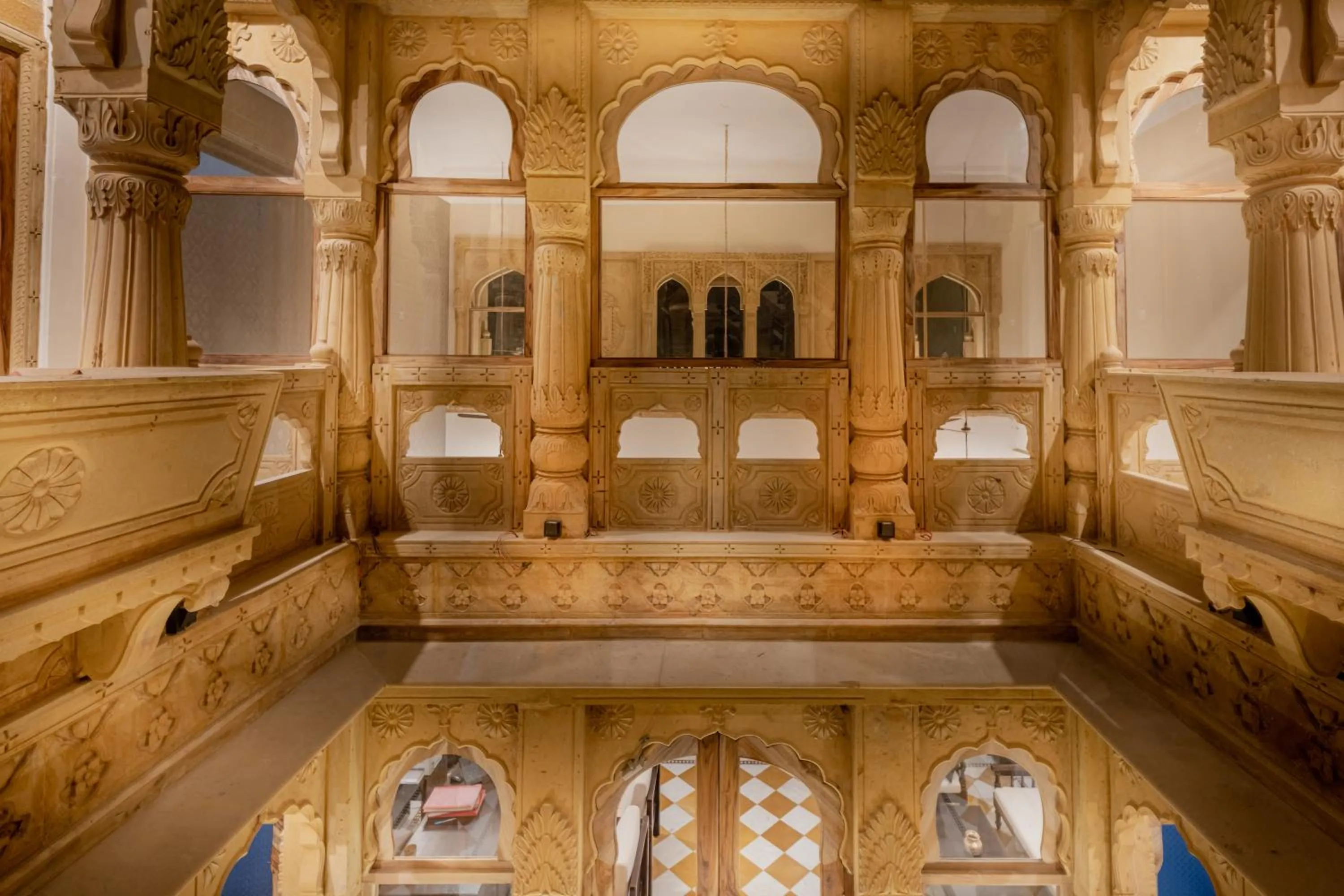 Inner courtyard view in Hotel Dev Garh