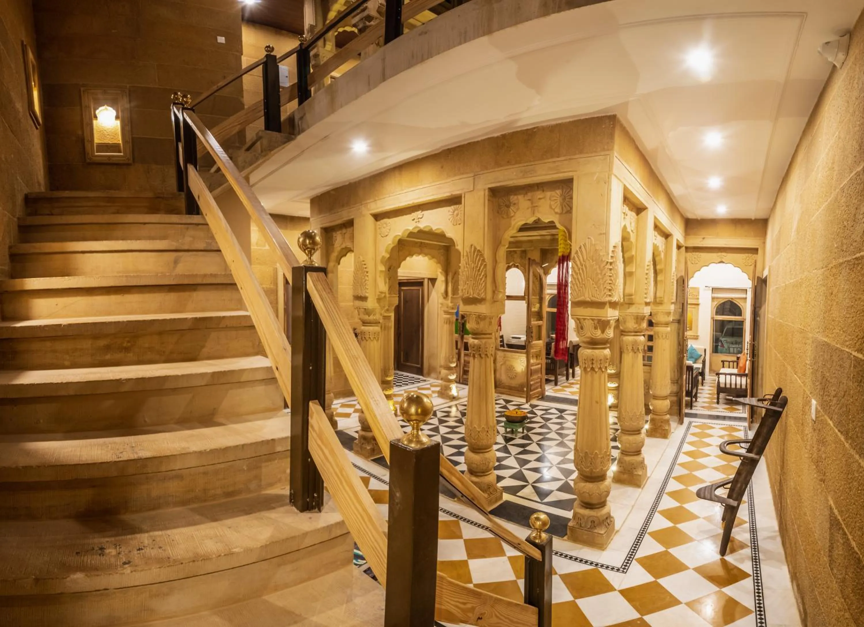 Inner courtyard view in Hotel Dev Garh