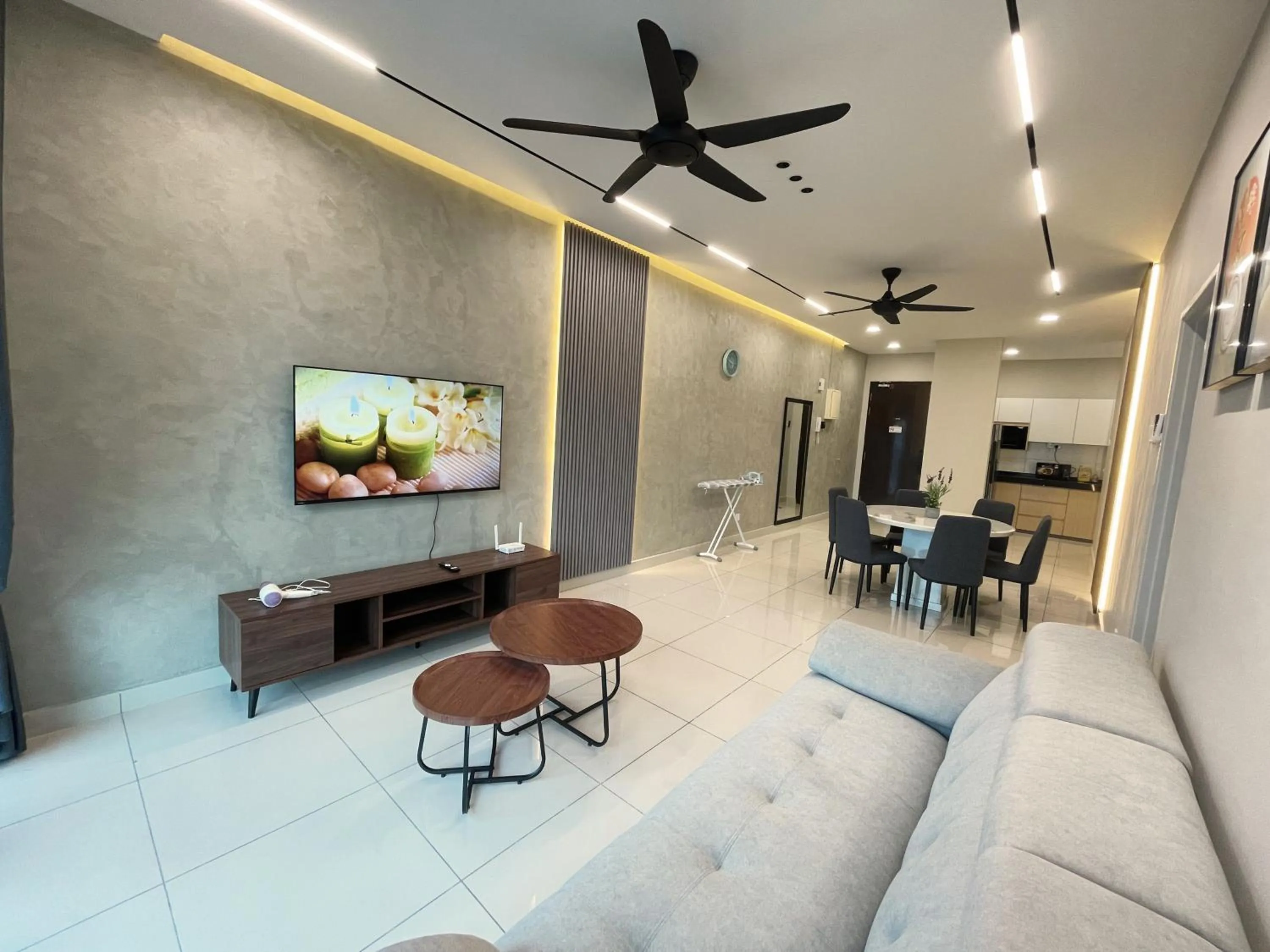 Communal lounge/ TV room in Pacific Tower Petaling Jaya Near Jaya One, University Malaya, Columbia Hospital By My Homez