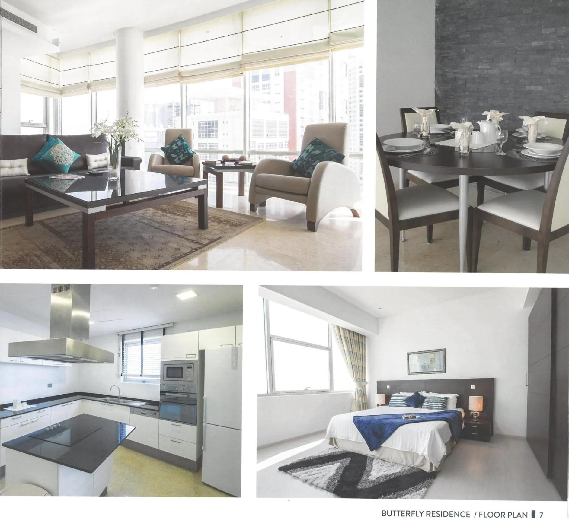 Bed in Butterfly Residence