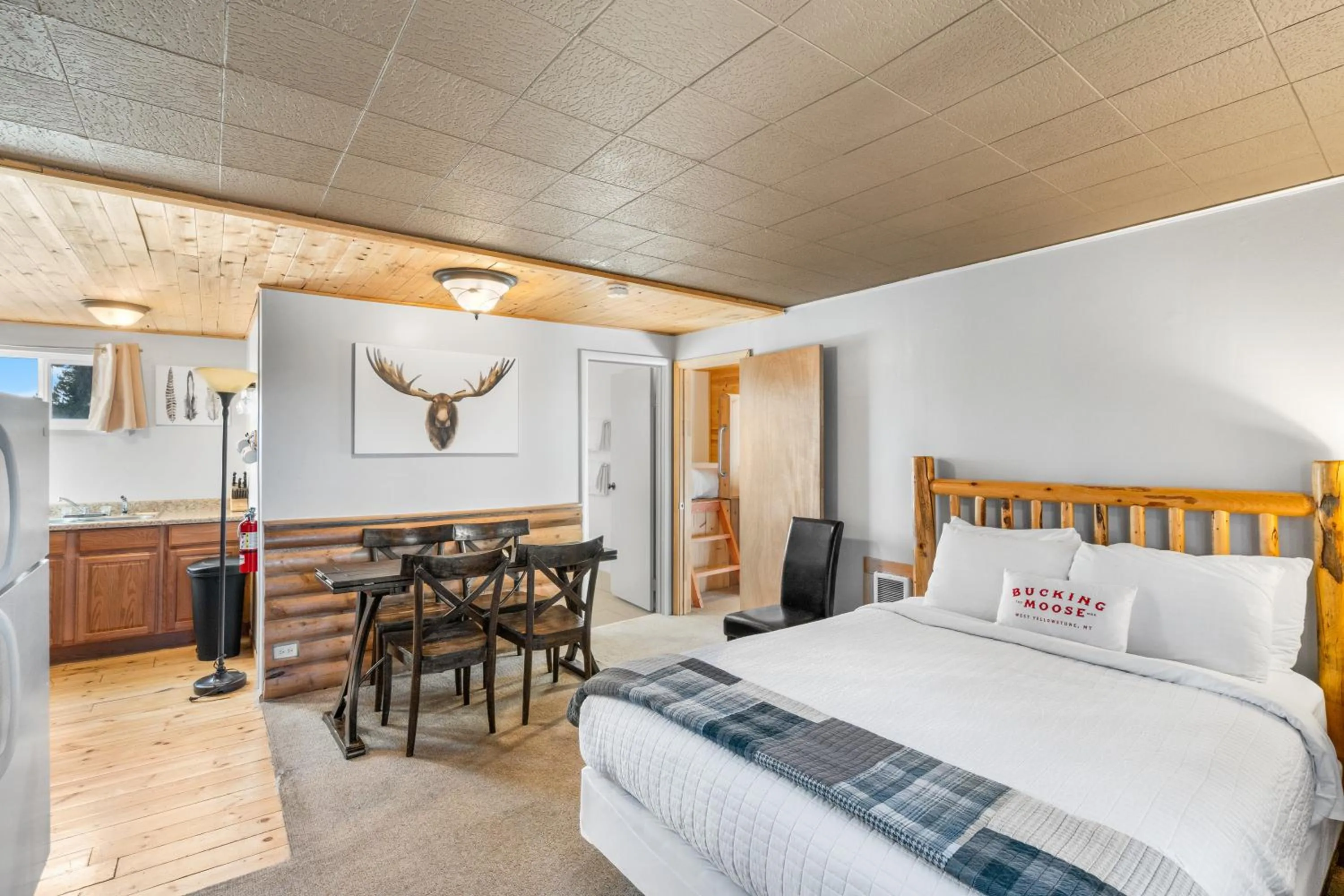 Bed in The Bucking Moose