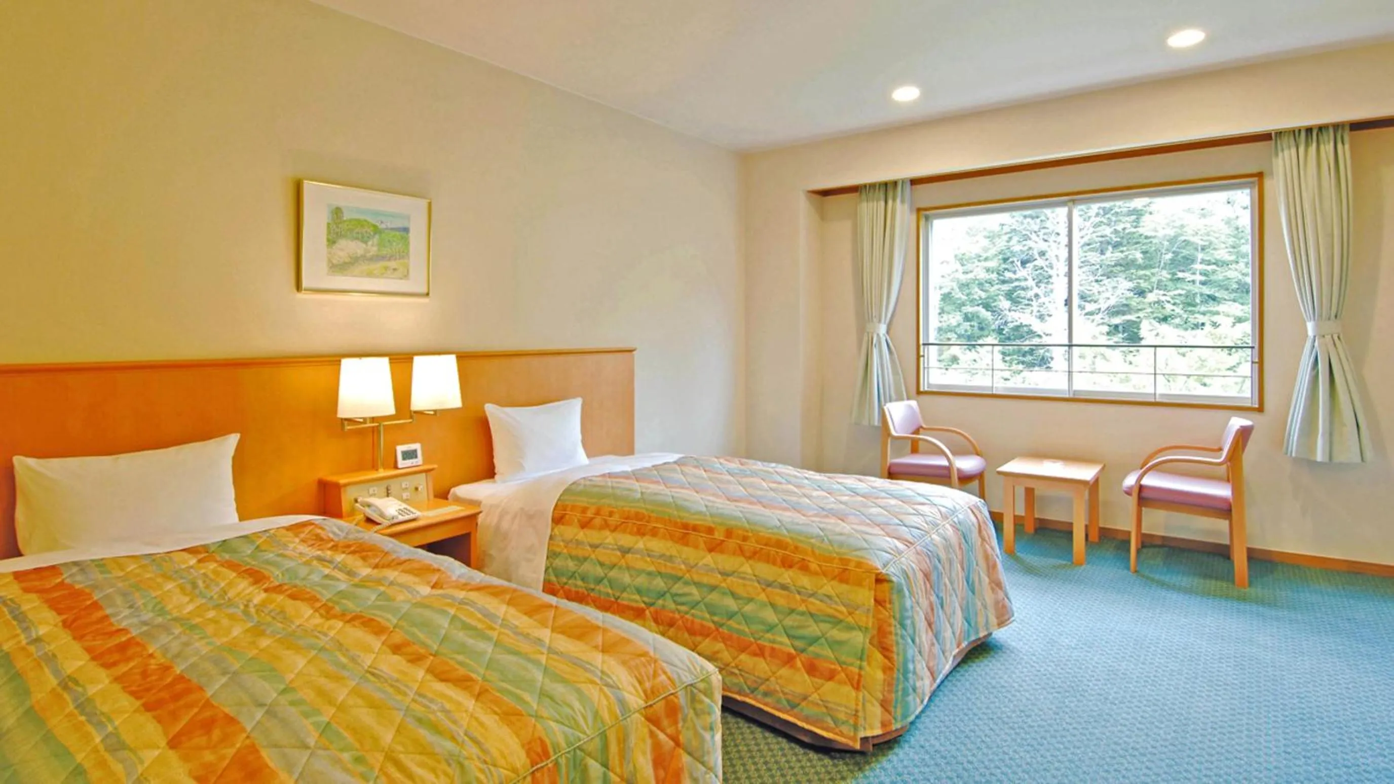Photo of the whole room, Bed in Kyukamura Norikura-Kogen