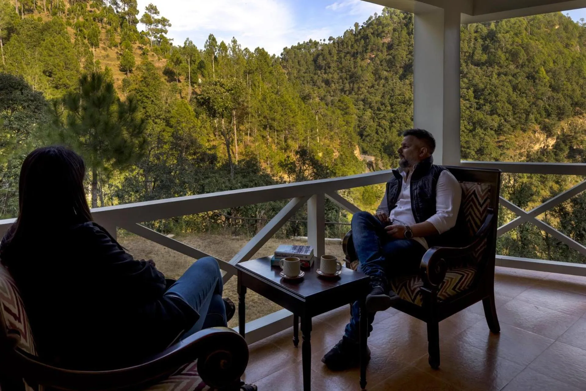 Balcony/Terrace in Hollyhock Cottage by VEO - Part of StayVista