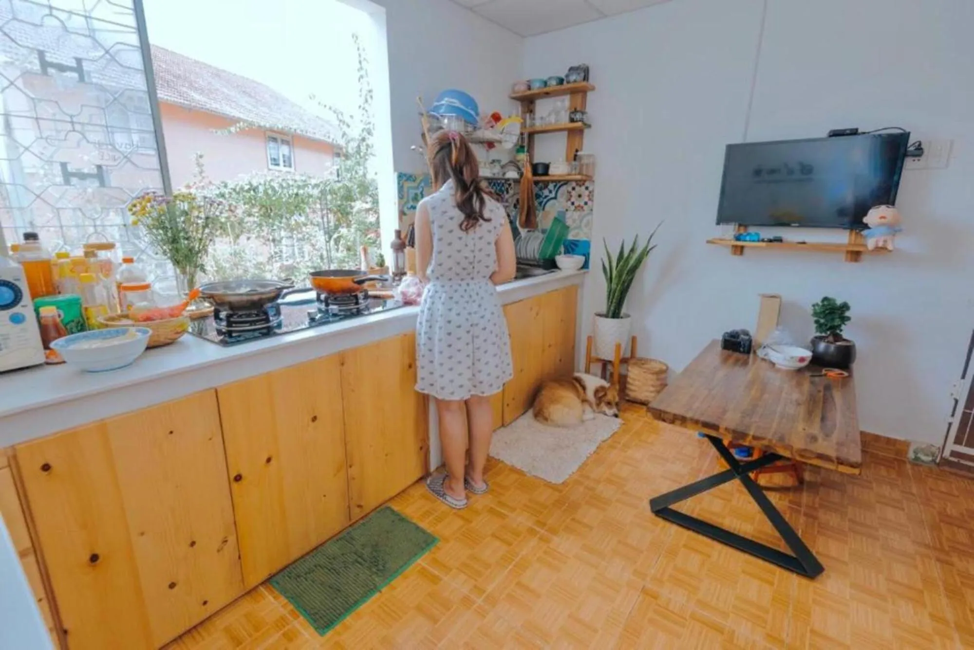 Kitchen or kitchenette in Lengkeng Da Lat Homestay